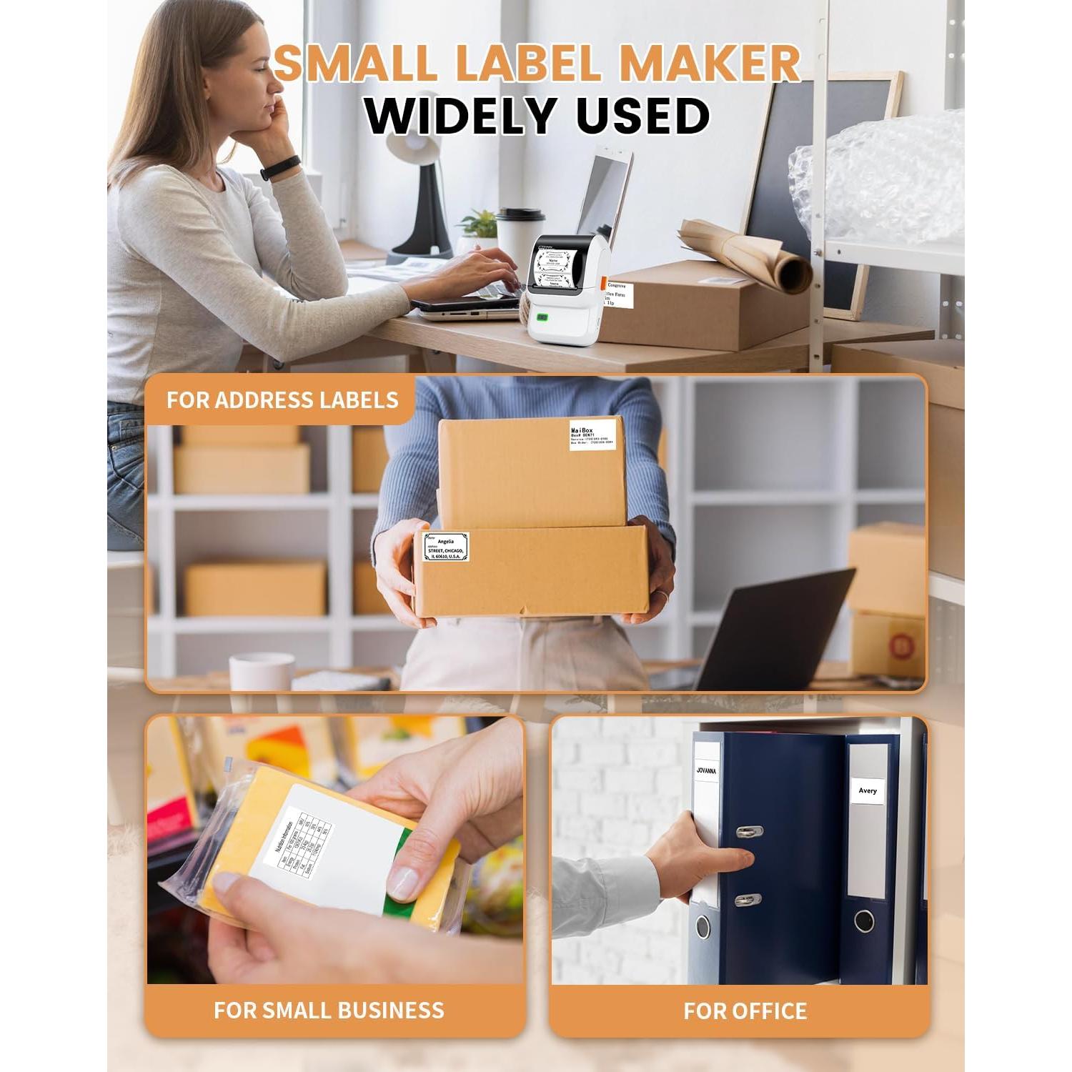 Impresora de Etiquetas Ponek M100 Bluetooth con 3 Rollos 40x30mm