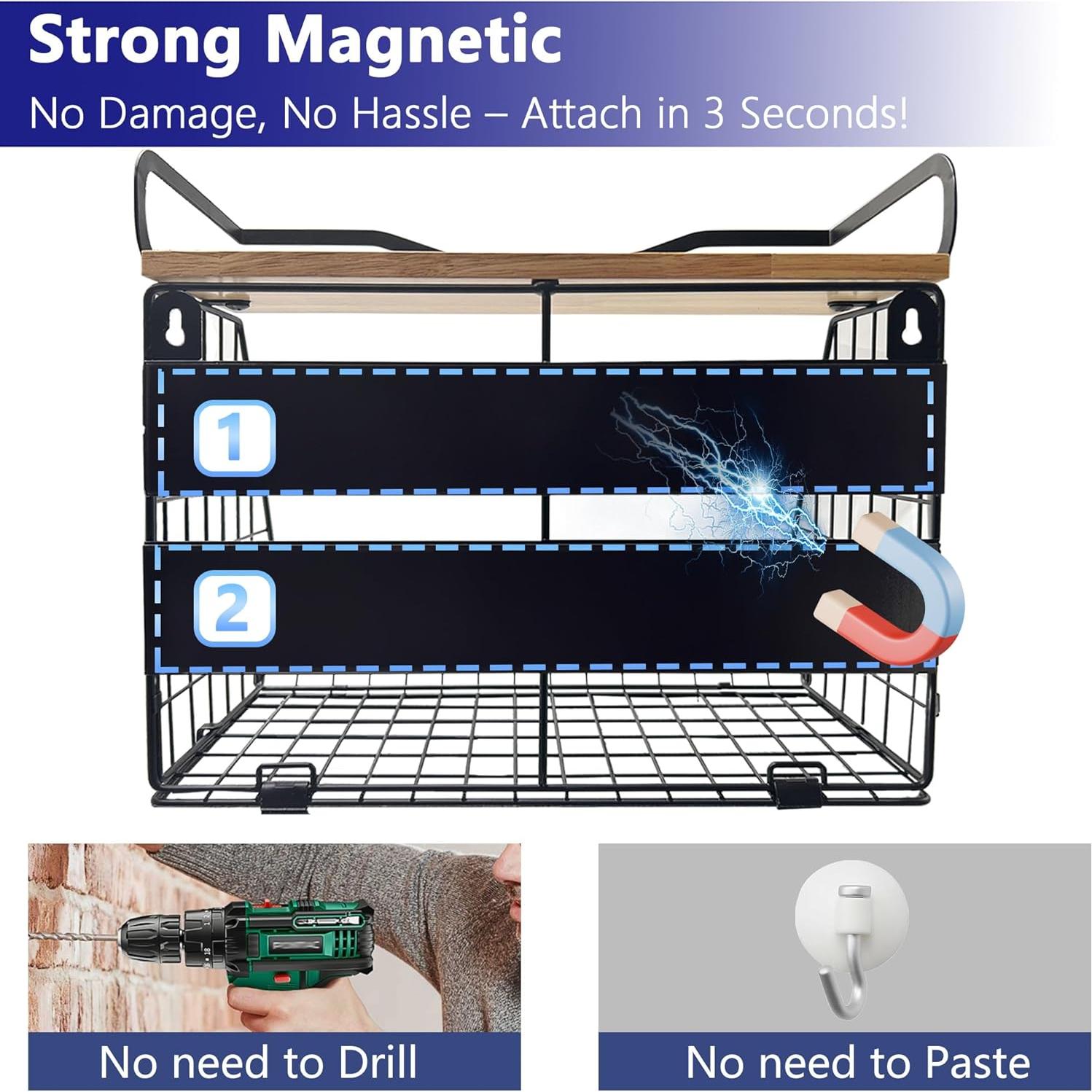 Estante Magnético Bealy para Nevera 35.1x29.5cm - 16kg