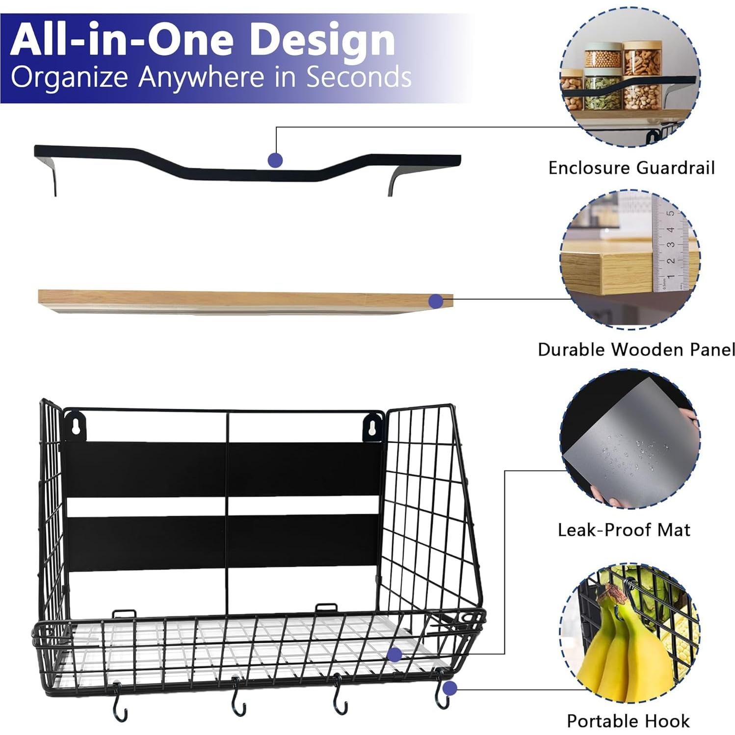 Estante Magnético Bealy para Nevera 35.1x29.5cm - 16kg