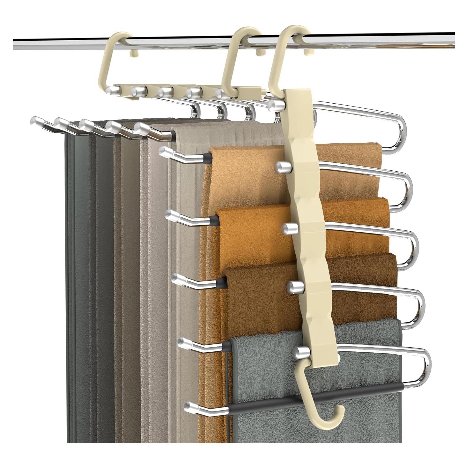 Perchas para Pantalones AUFETQ - Paquete de 2 Antideslizantes