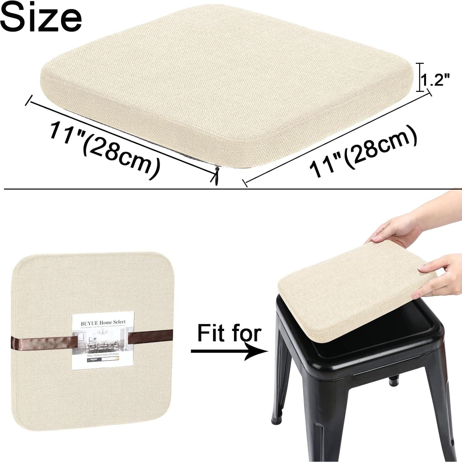 Cojín Antideslizante Beige BUYUE para Taburete Cuadrado 27.94 cm