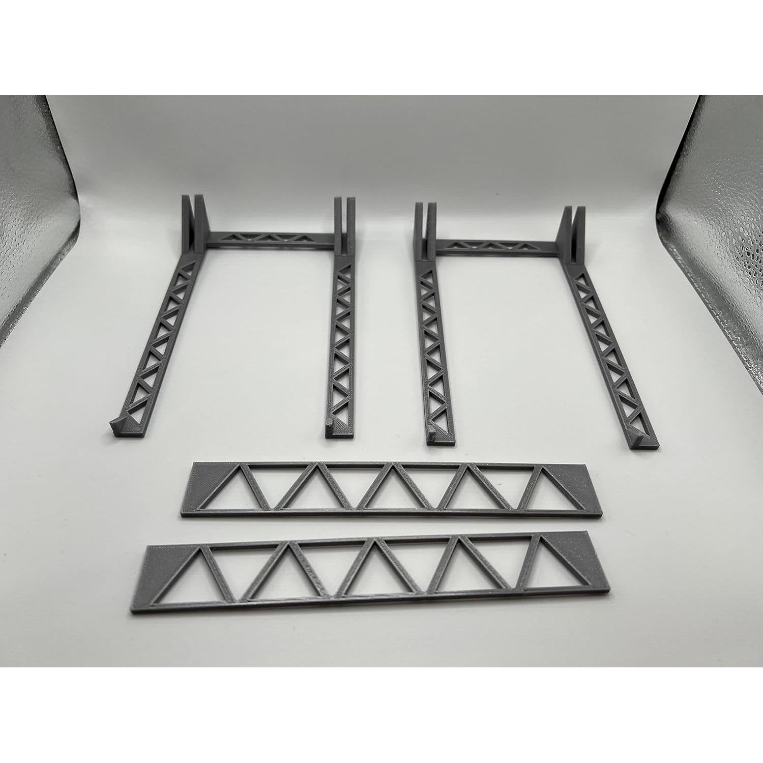 O Scale Narrow Open Side Trestle Platform for Elevated Train or Subway