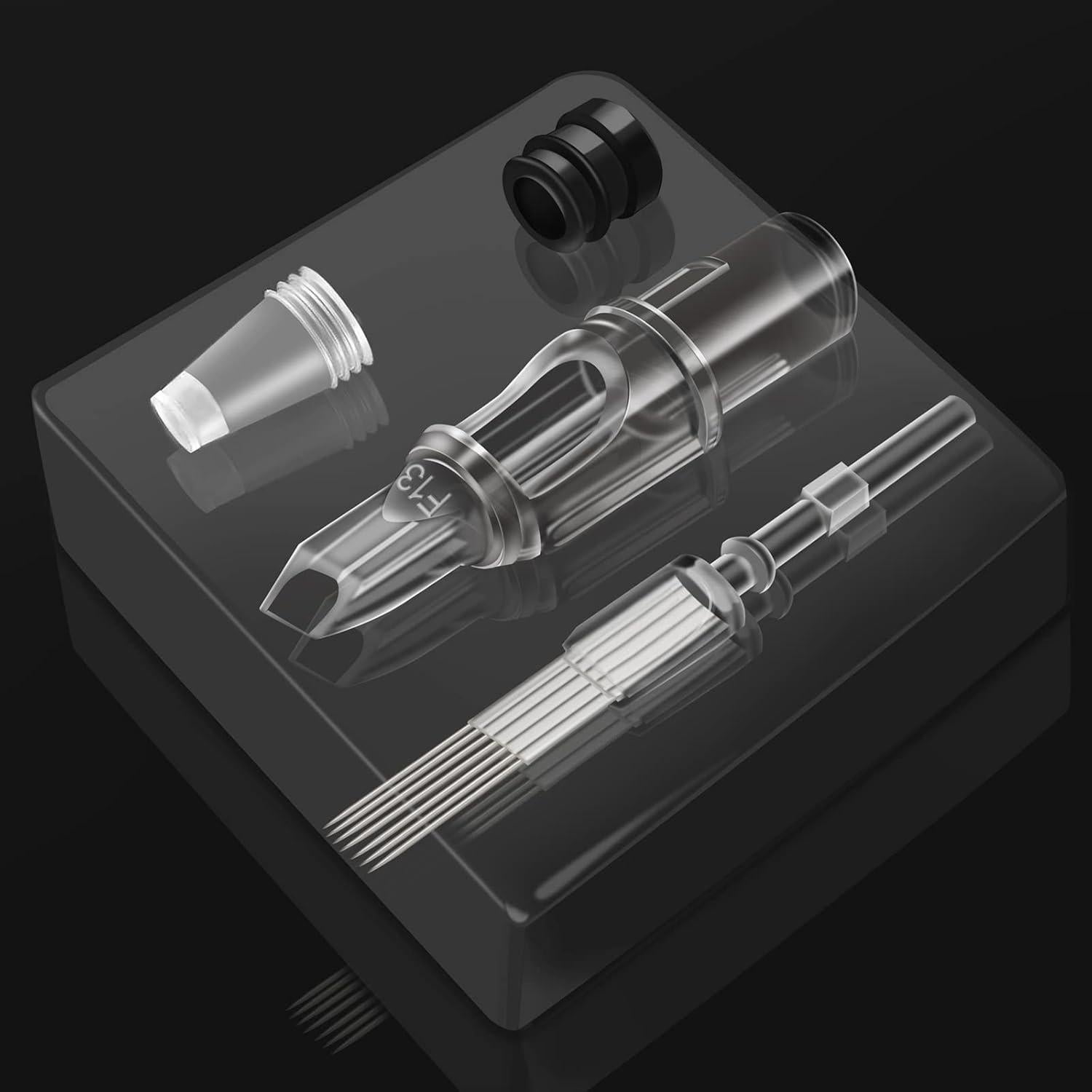 Agujas de Cartucho para Tatuaje Emalla 60Pcs Tamaño Mixto