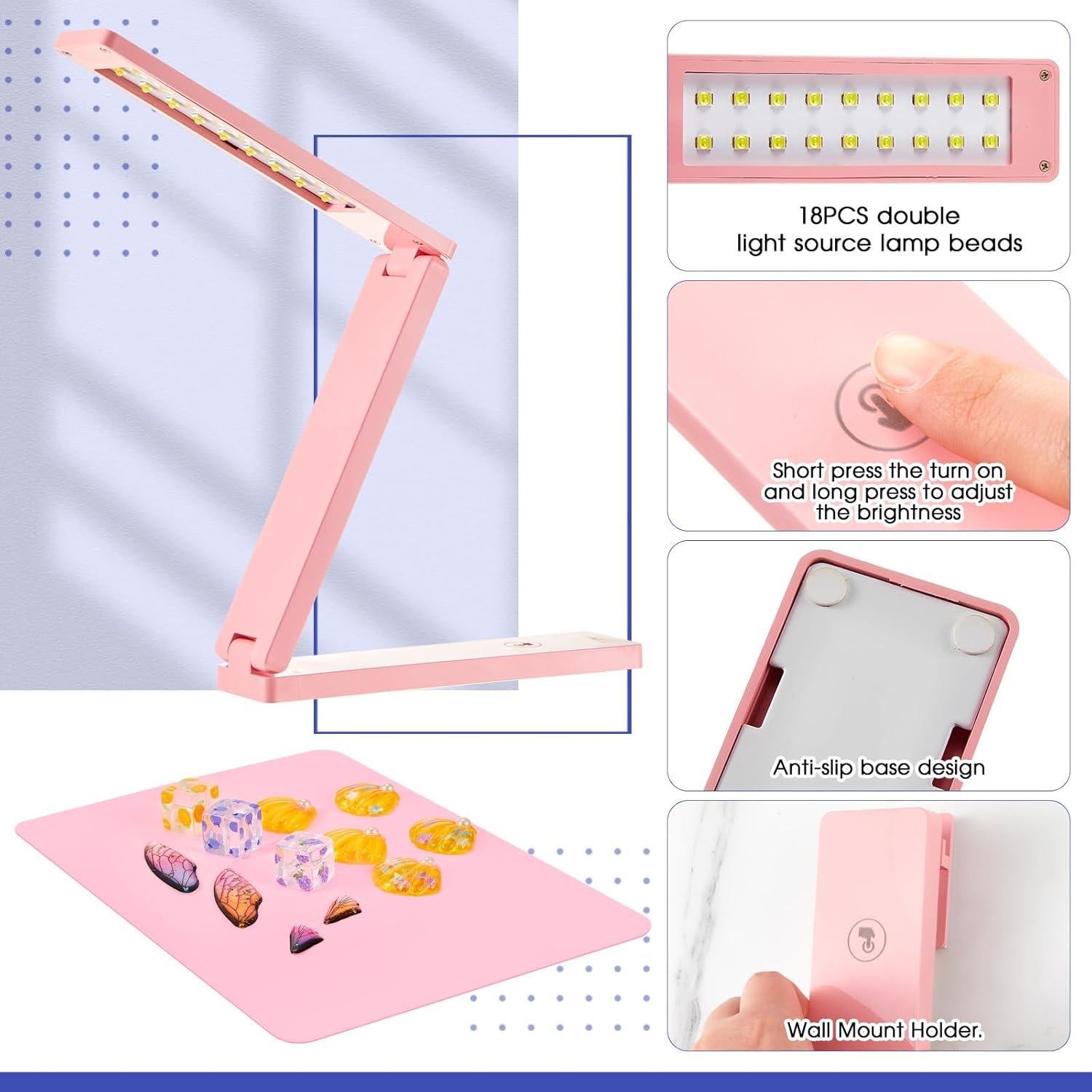 Luz UV Plegable VIHOSE para Curado de Resina con 18 LEDs