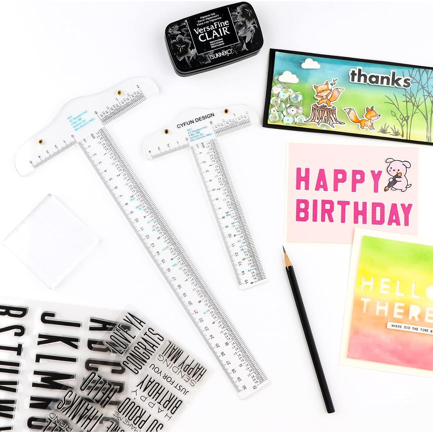 Regla T Acrílica Transparente 30 cm CYFUN DESIGN