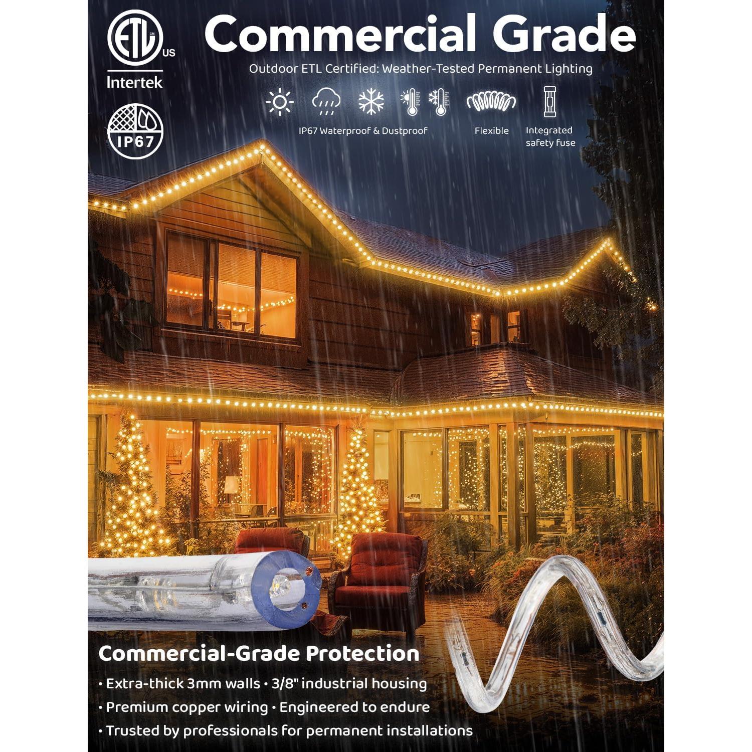 Cinta de Luz LED 6.1m WYZworks Impermeable Blanco Cálido