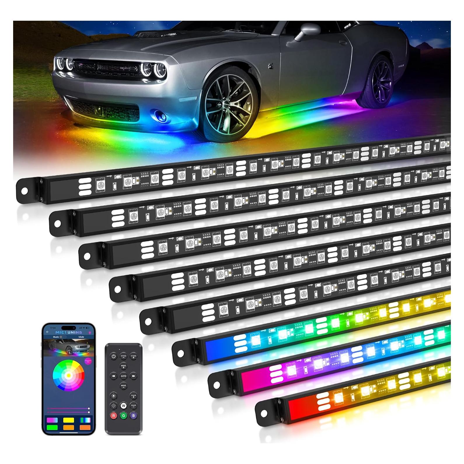 Kit de Barra de Luz Subterránea MICTUNING N8 RGB+IC 8Pcs