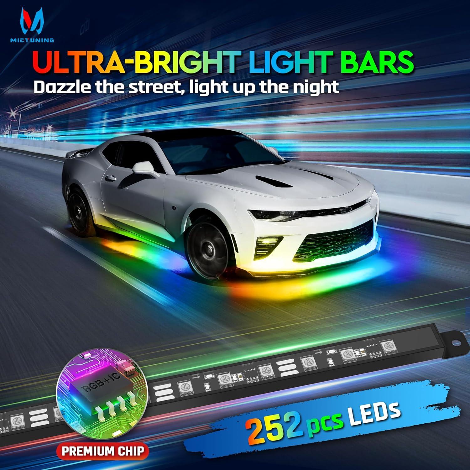 Kit de Barra de Luz Subterránea MICTUNING N8 RGB+IC 8Pcs