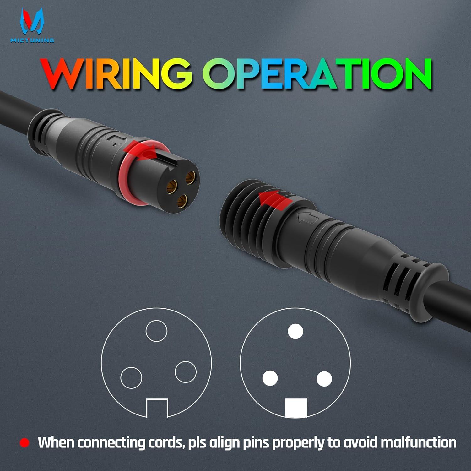 Kit de Barra de Luz Subterránea MICTUNING N8 RGB+IC 8Pcs