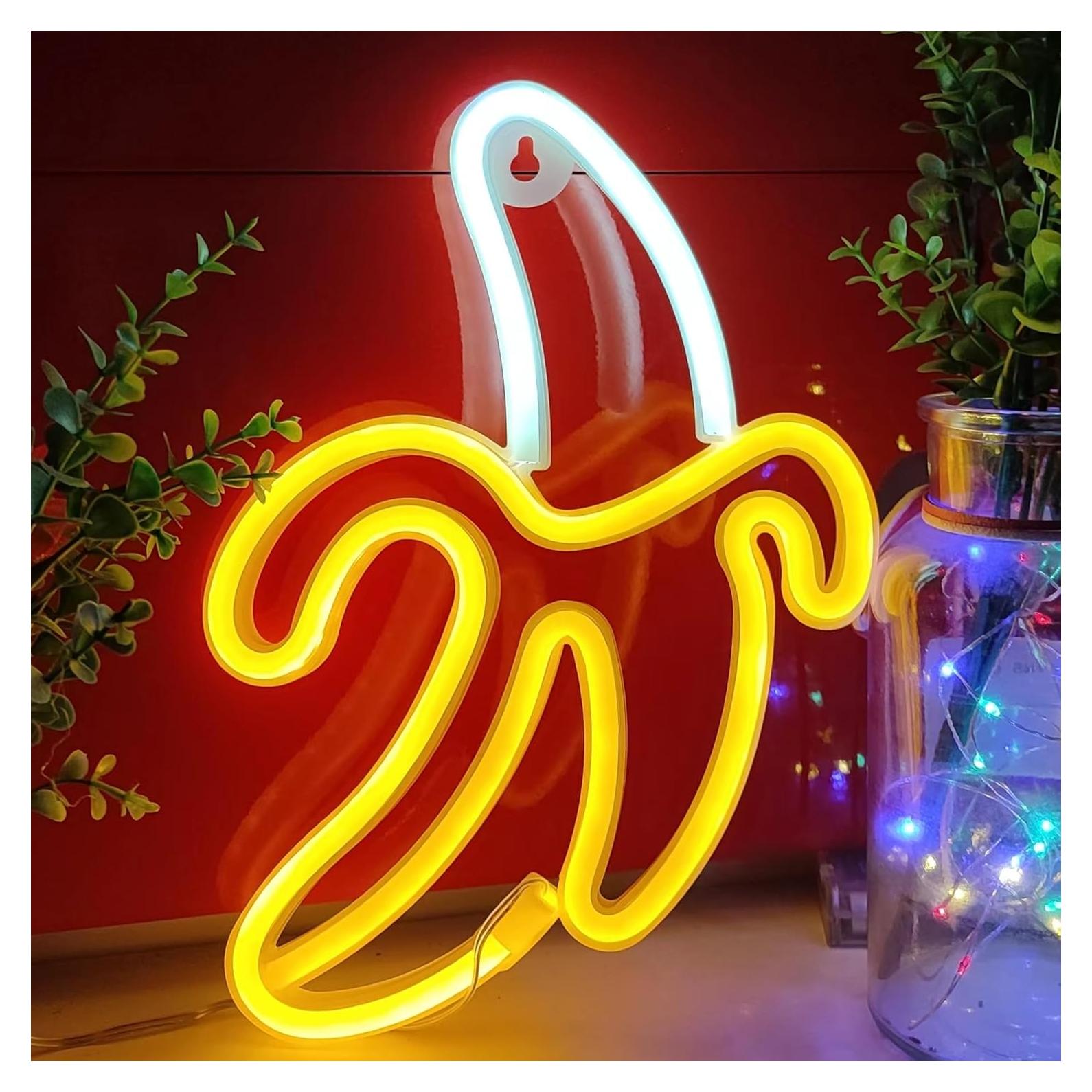 Luz de Neón LED JYWJ Plátano, Decoración de Pared USB