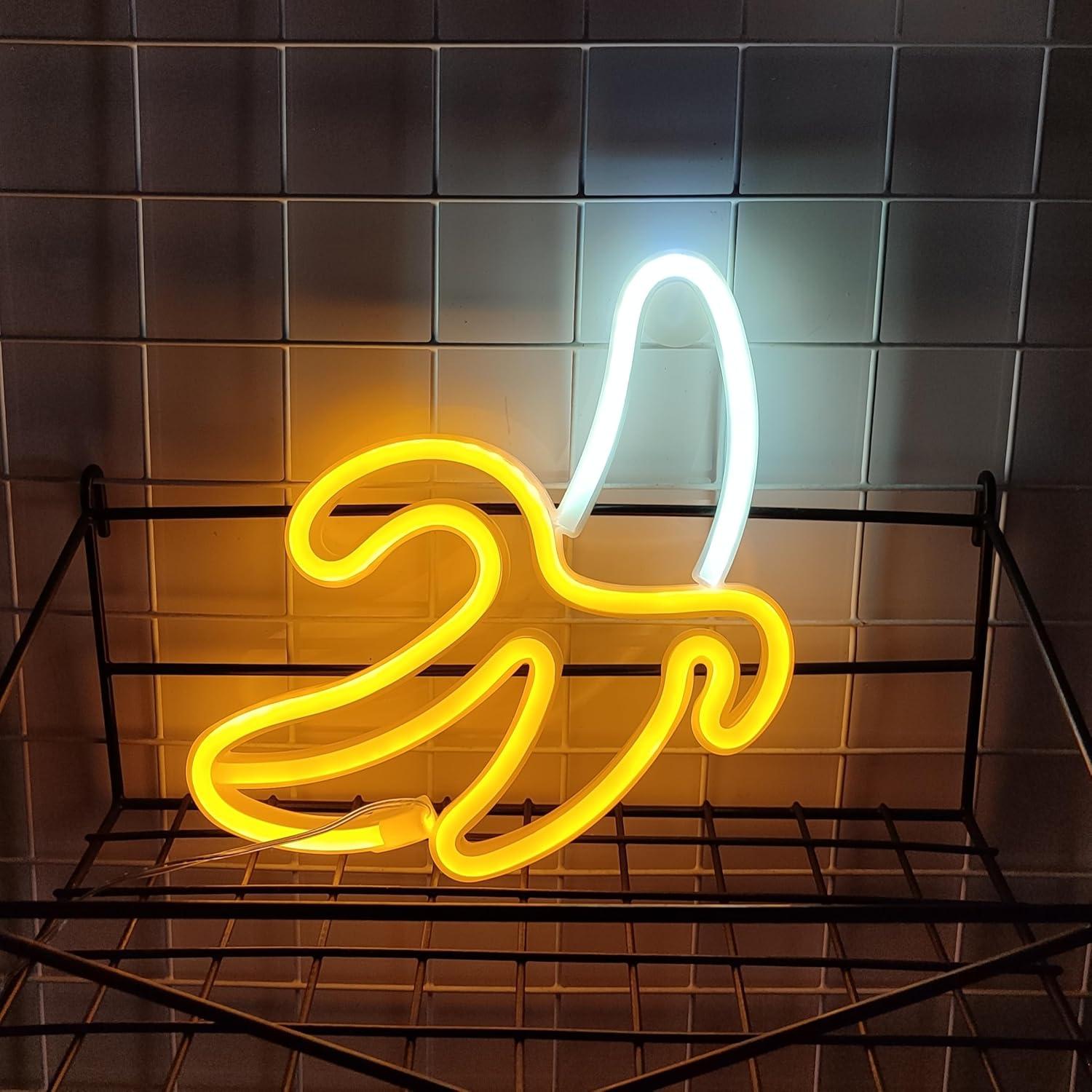 Luz de Neón LED JYWJ Plátano, Decoración de Pared USB