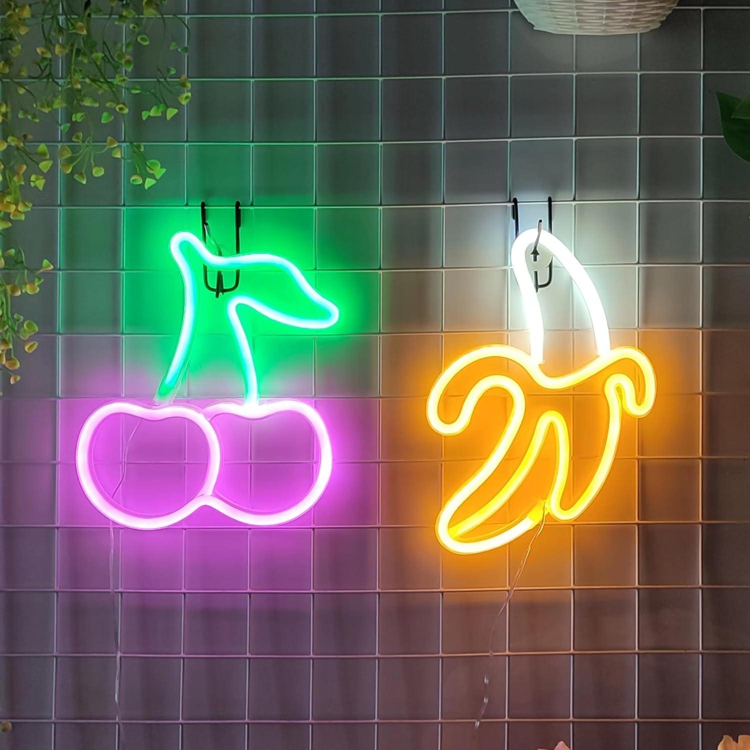 Luz de Neón LED JYWJ Plátano, Decoración de Pared USB