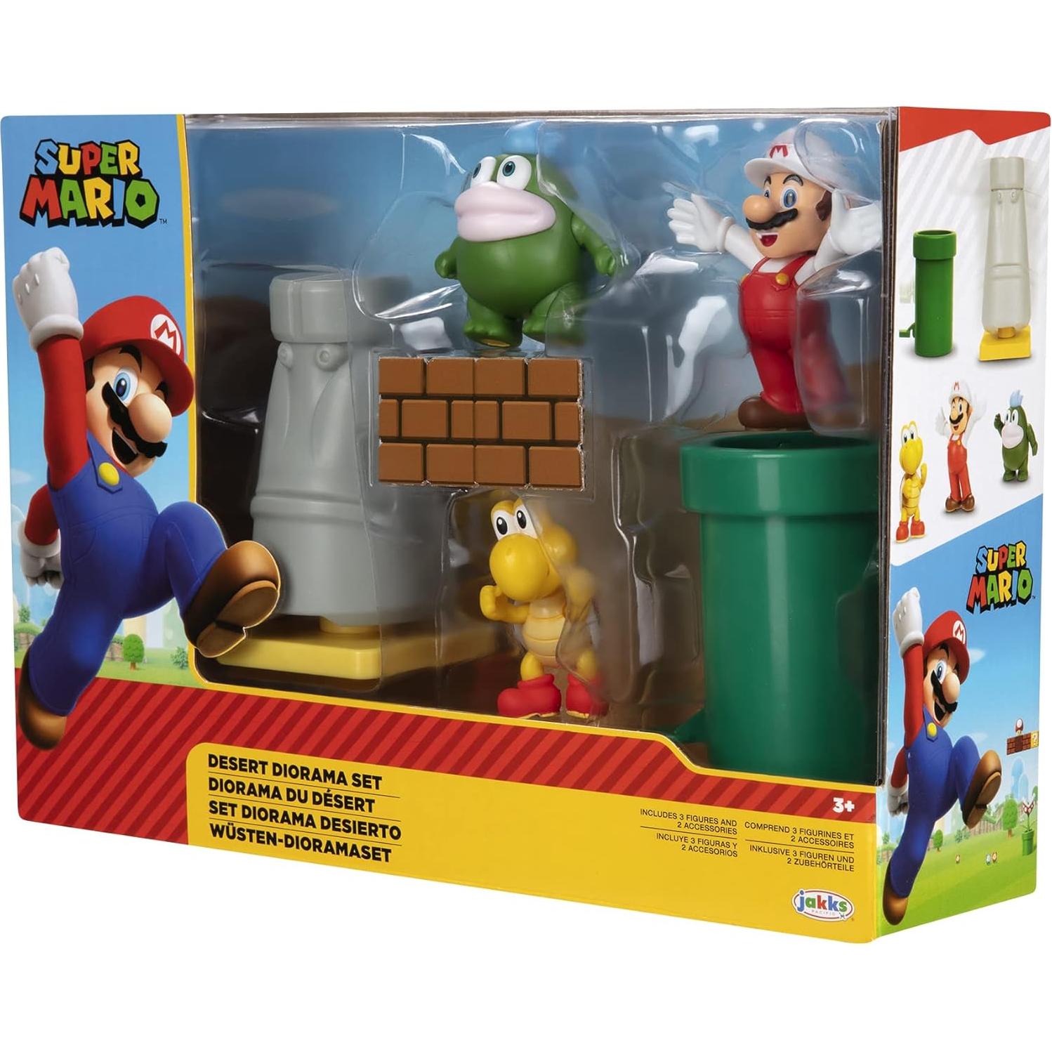 Juego de figuras Super Mario Jakks Pacific 2.5" diorama
