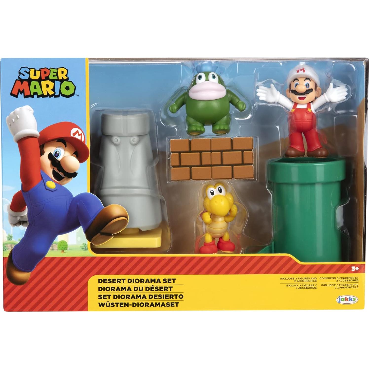 Juego de figuras Super Mario Jakks Pacific 2.5" diorama