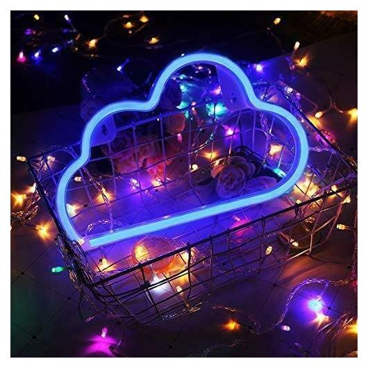Luz Neón Nube BeMoment LED Decorativa Azul 30x19 cm