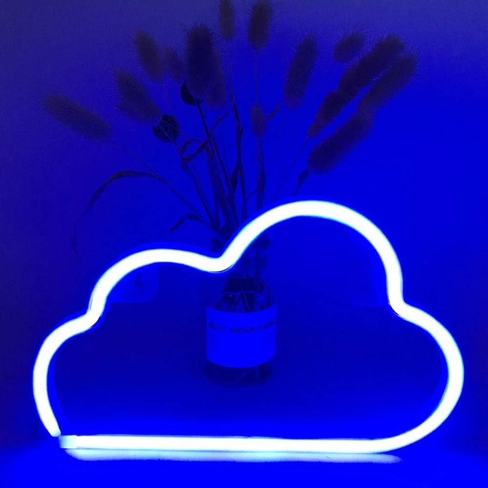 Luz Neón Nube BeMoment LED Decorativa Azul 30x19 cm