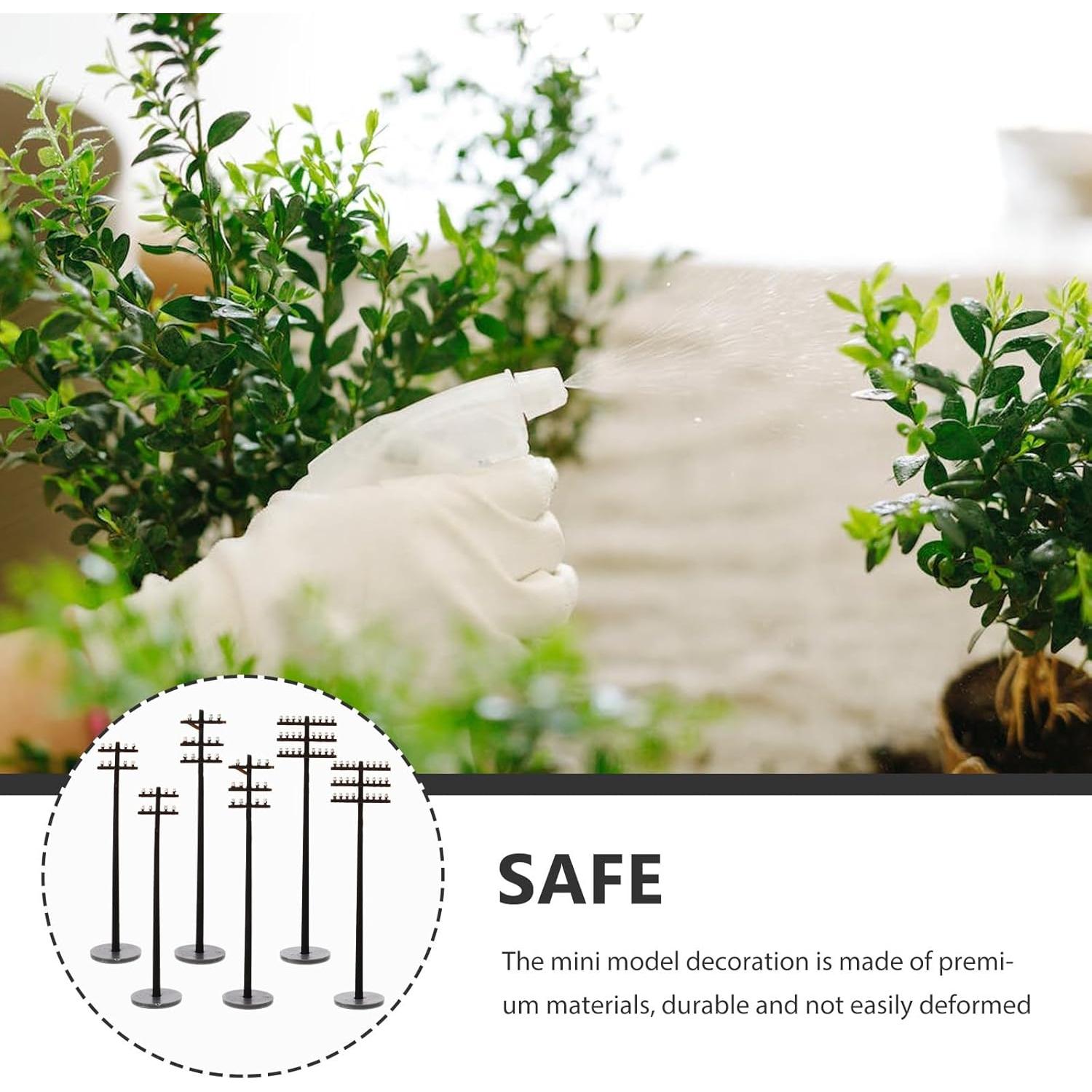 Postes Telefónicos Miniatura GANAZONO 6pcs 1:100 ABS