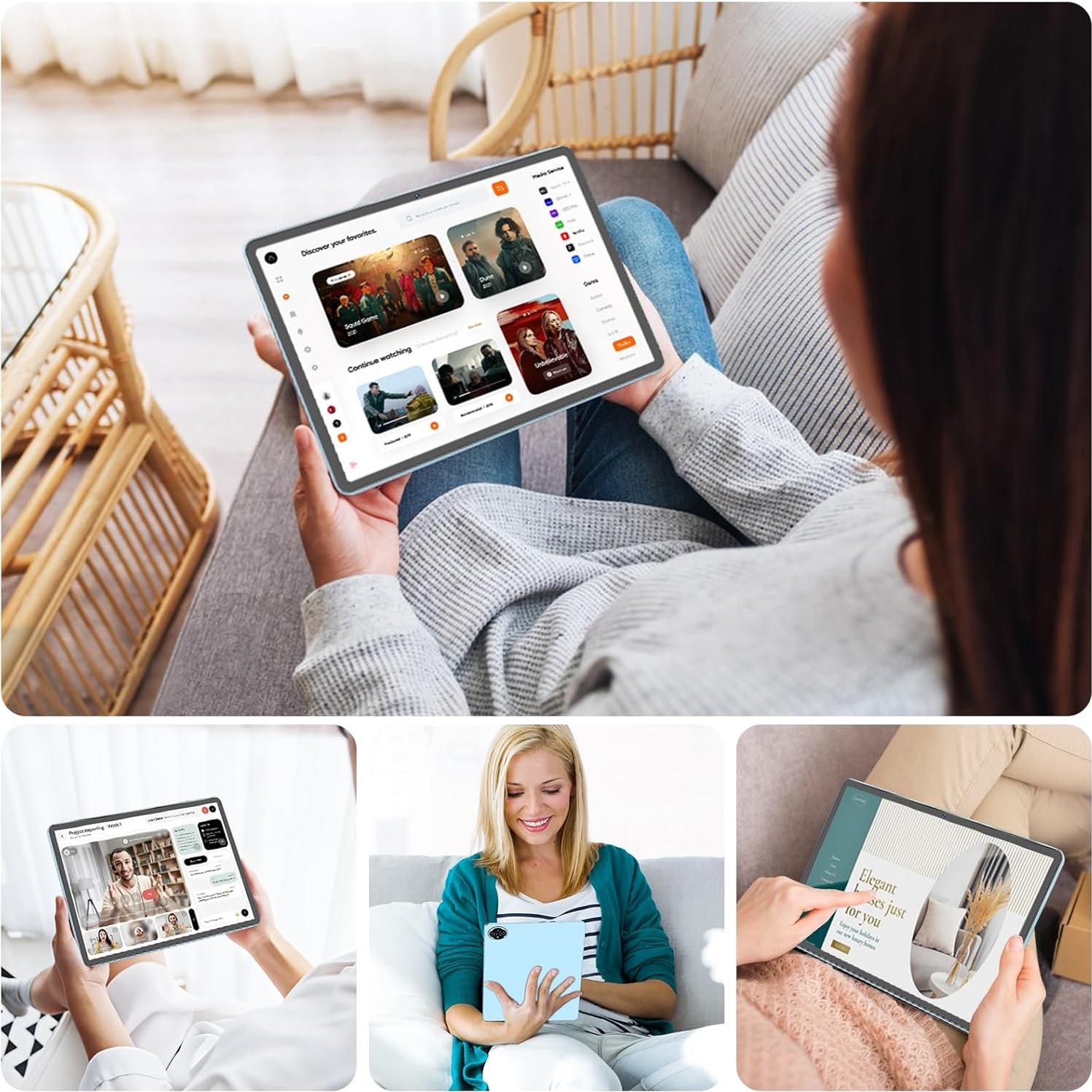 Tablet Android 15 QDDQ 11" 24GB RAM 128GB 1TB Expandible