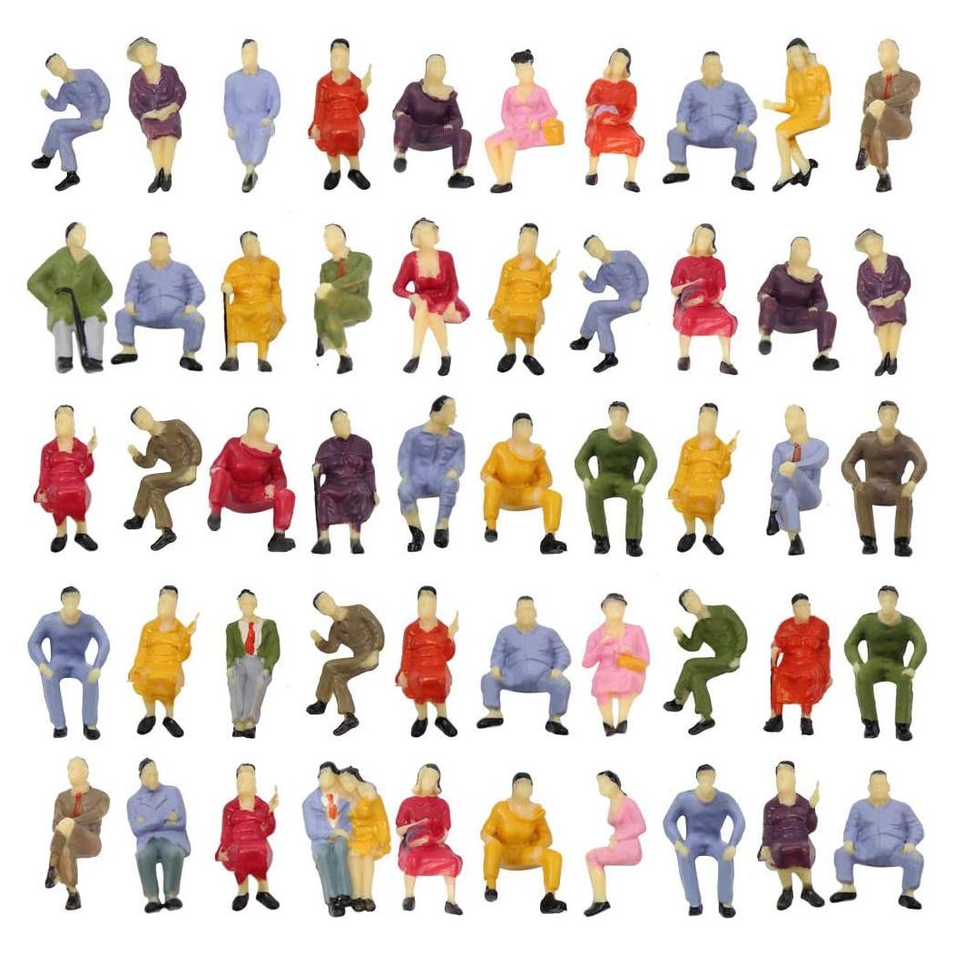 Figuras Sentadas O Gauge 1:50 100pcs Evemodel Miniaturas