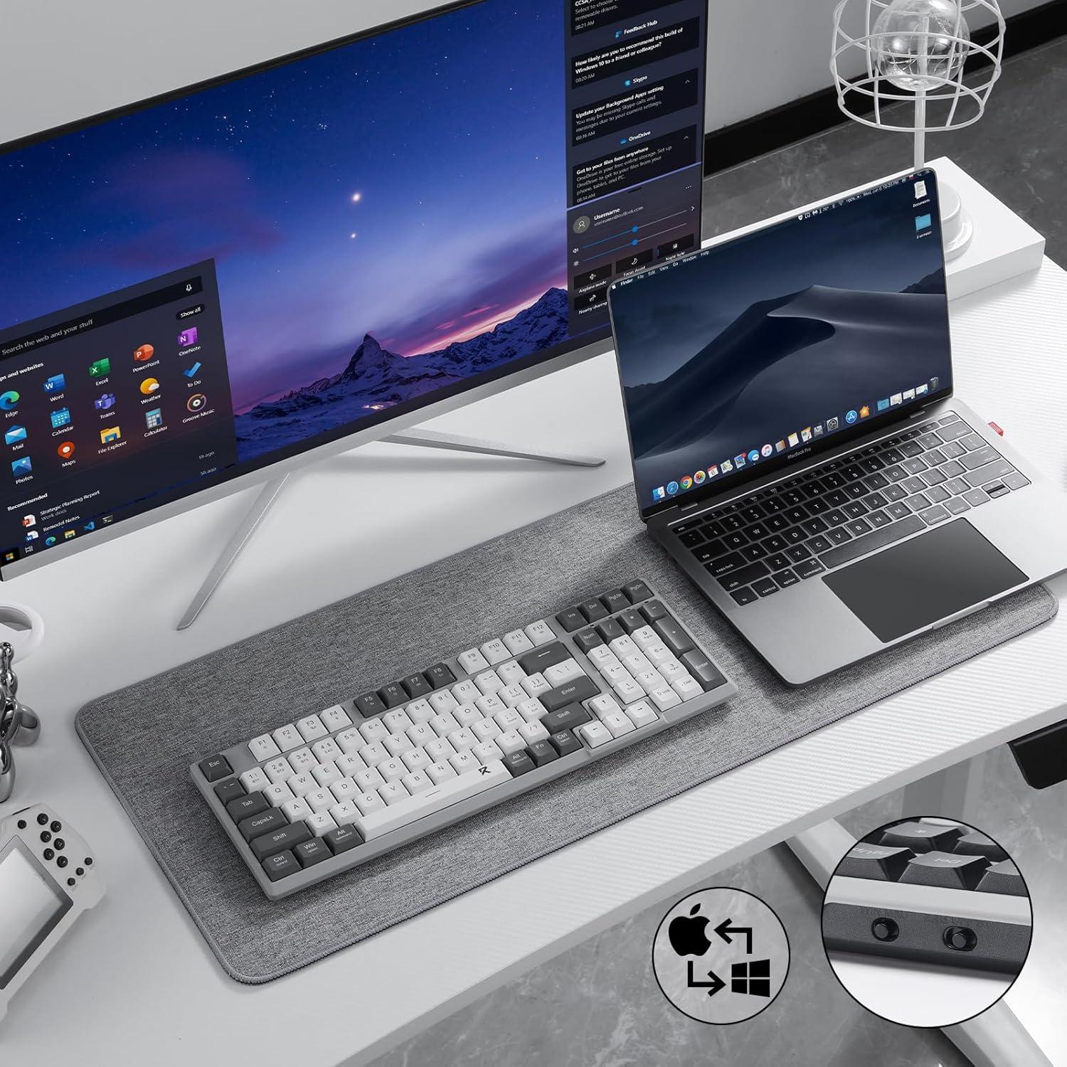 Teclado Inalámbrico Redragon BK7114 Slim 98 Teclas Rosa