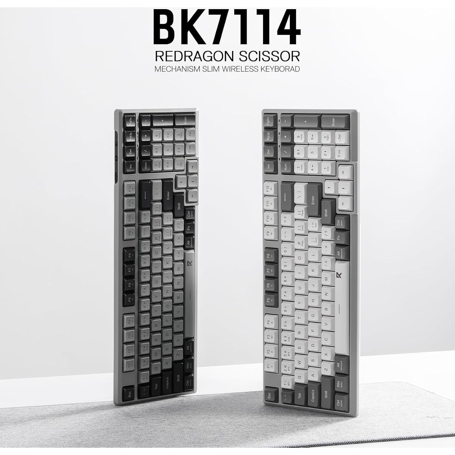 Teclado Inalámbrico Redragon BK7114 Slim 98 Teclas Rosa