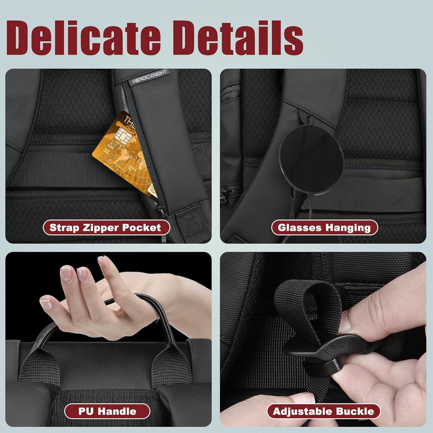 Mochila HK Impermeable para Laptop 15.6" Negra 18L