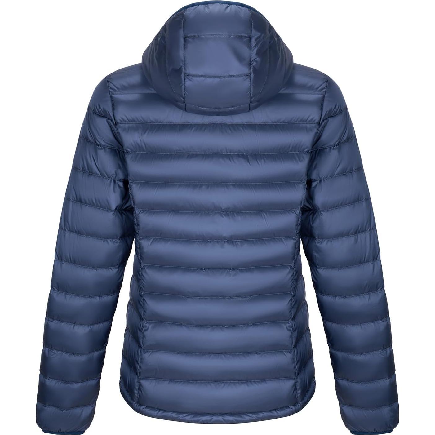 Chaqueta de Plumas CAMEL CROWN Mujer Plegable Azul Ligera Impermeable