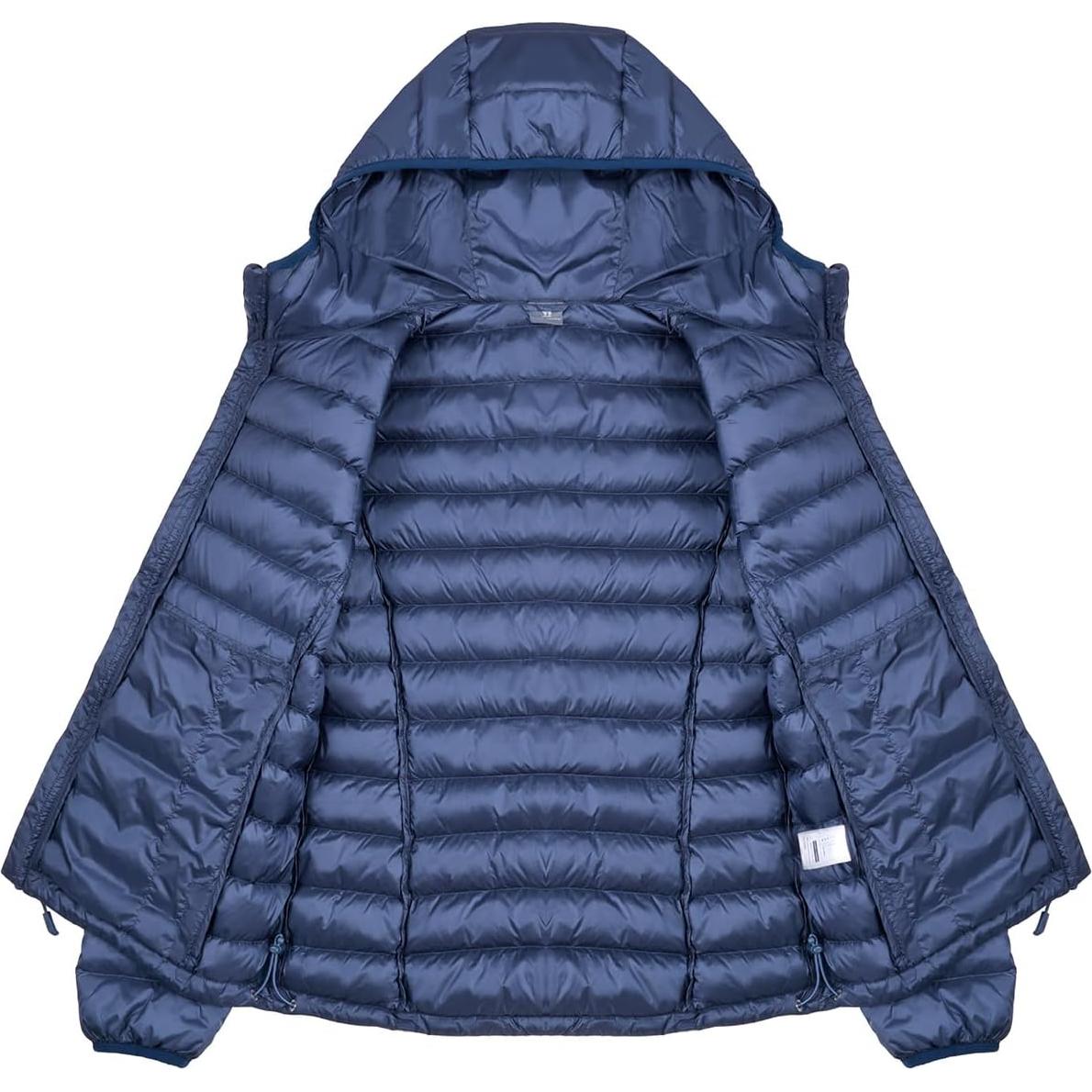 Chaqueta de Plumas CAMEL CROWN Mujer Plegable Azul Ligera Impermeable