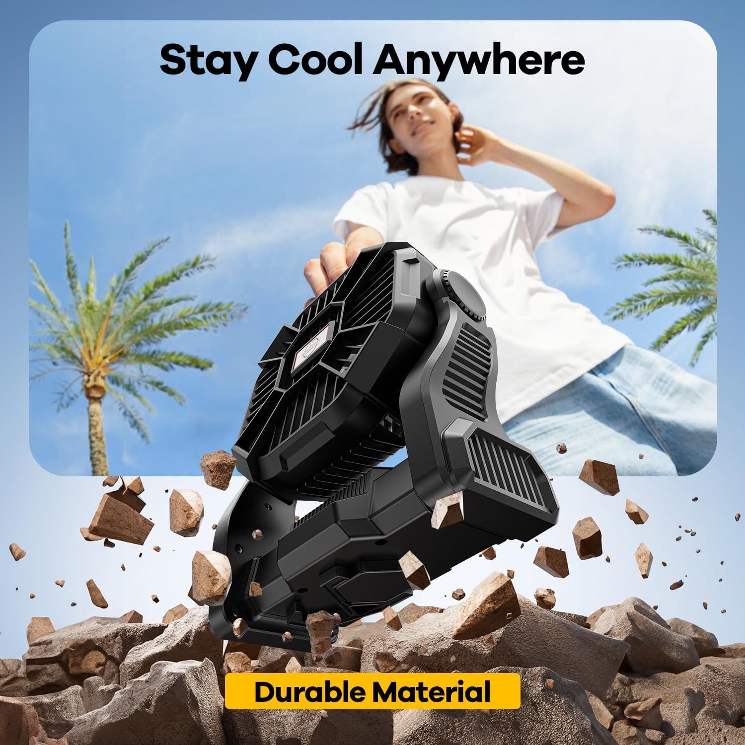 Ventilador Solar Art In Real 10400mAh con Linterna LED 10W