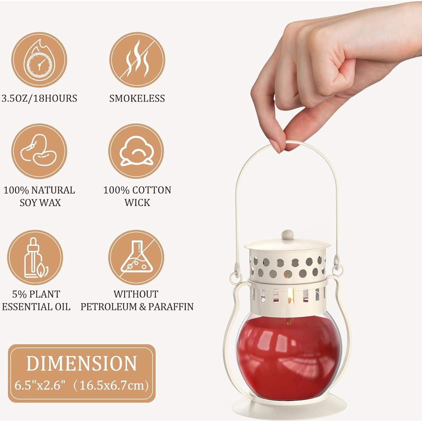 Conjunto de 3 Velas Aromáticas Funxim - Cedro, Canela, Vainilla