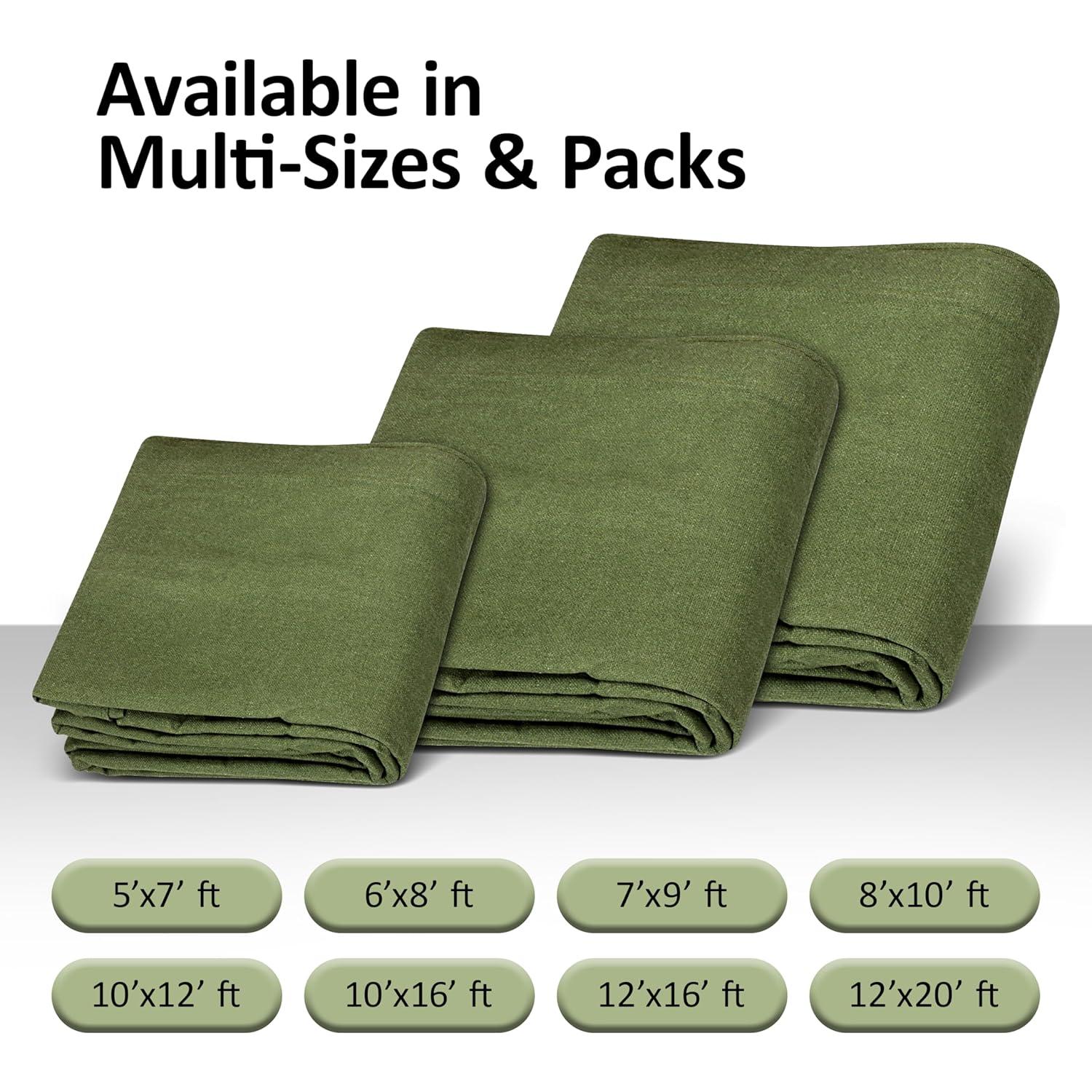 Lona Resistente Zuperia 1.52x2.13m Verde Oliva con Ojetes