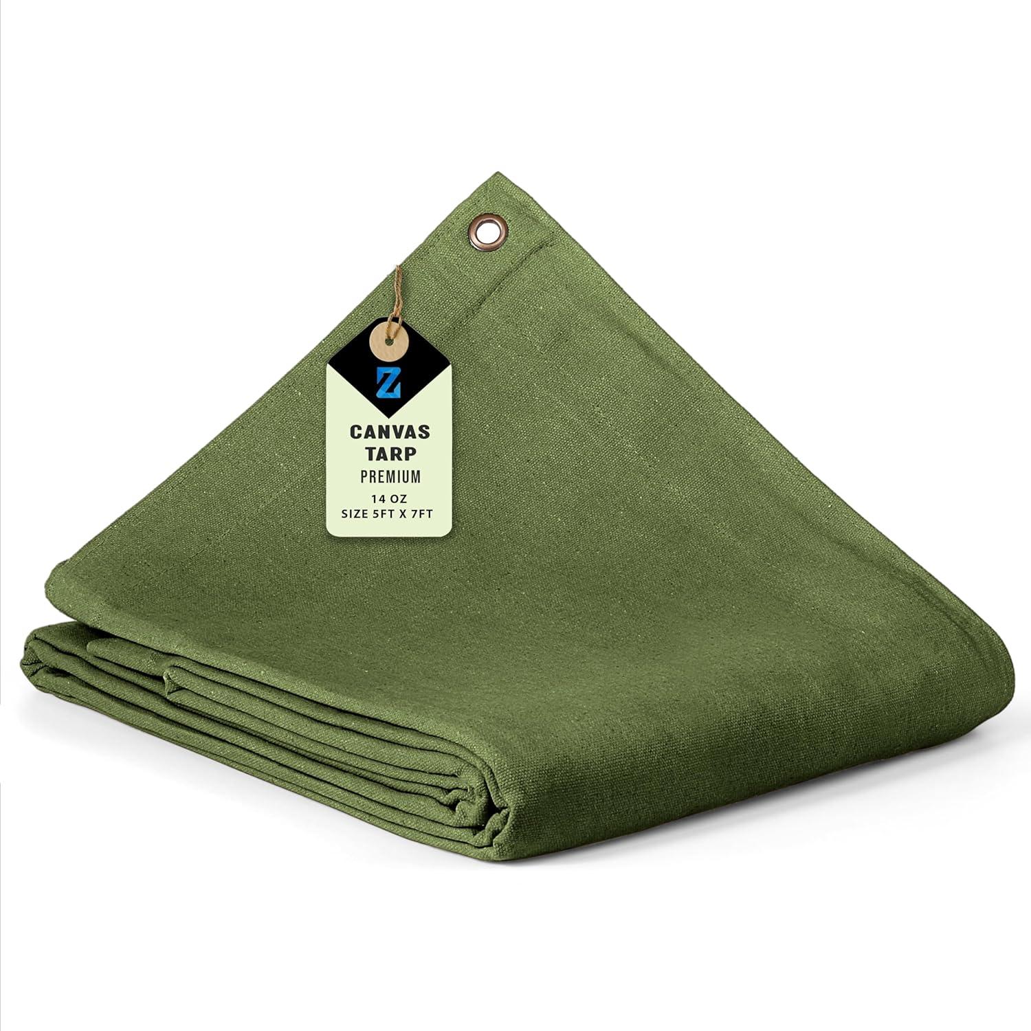 Lona Resistente Zuperia 1.52x2.13m Verde Oliva con Ojetes