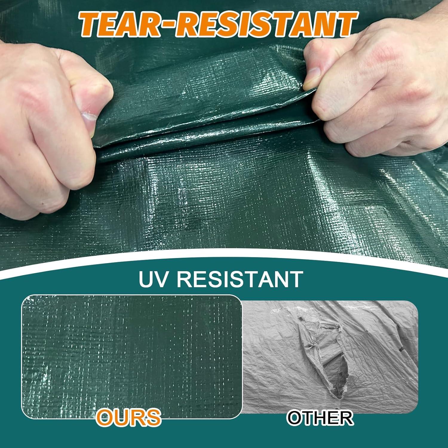 Lona Resistente al Agua CSCRI 3.05x3.66m Verde/Marrón