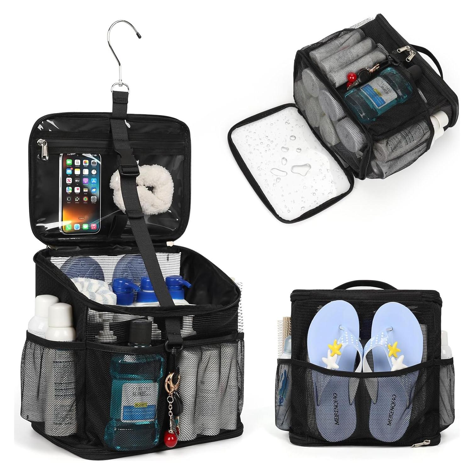 Caddy de Ducha Portátil CUBETASTIC 24.9 cm Negro Secado Rápido