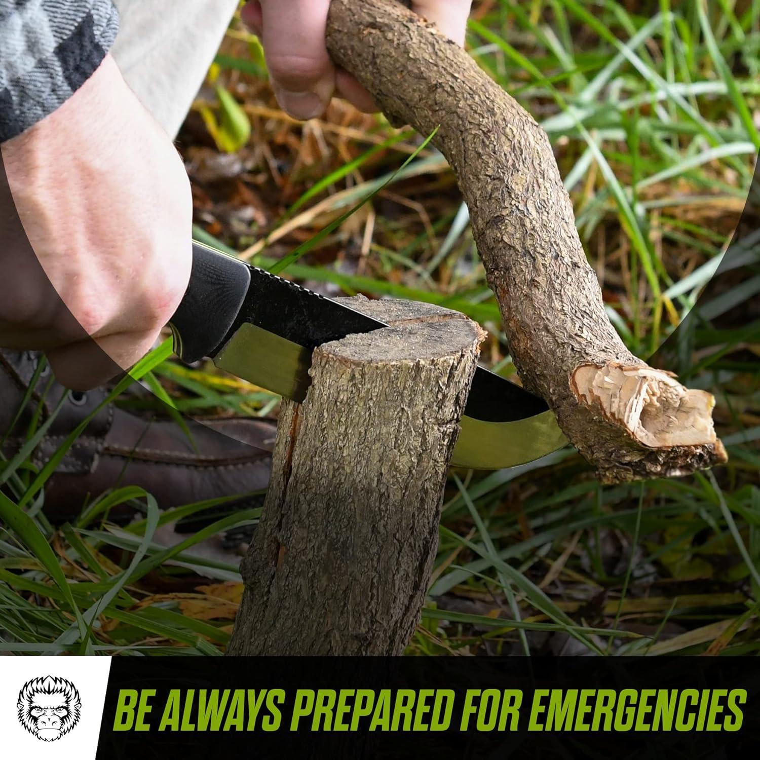 Cuchillo de Supervivencia Holtzman's Gorilla 28.5 cm G10 Negro Verde