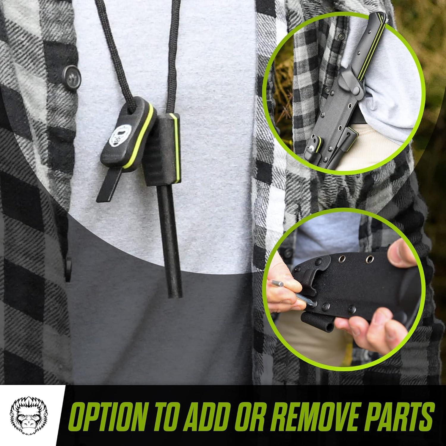 Cuchillo de Supervivencia Holtzman's Gorilla 28.5 cm G10 Negro Verde