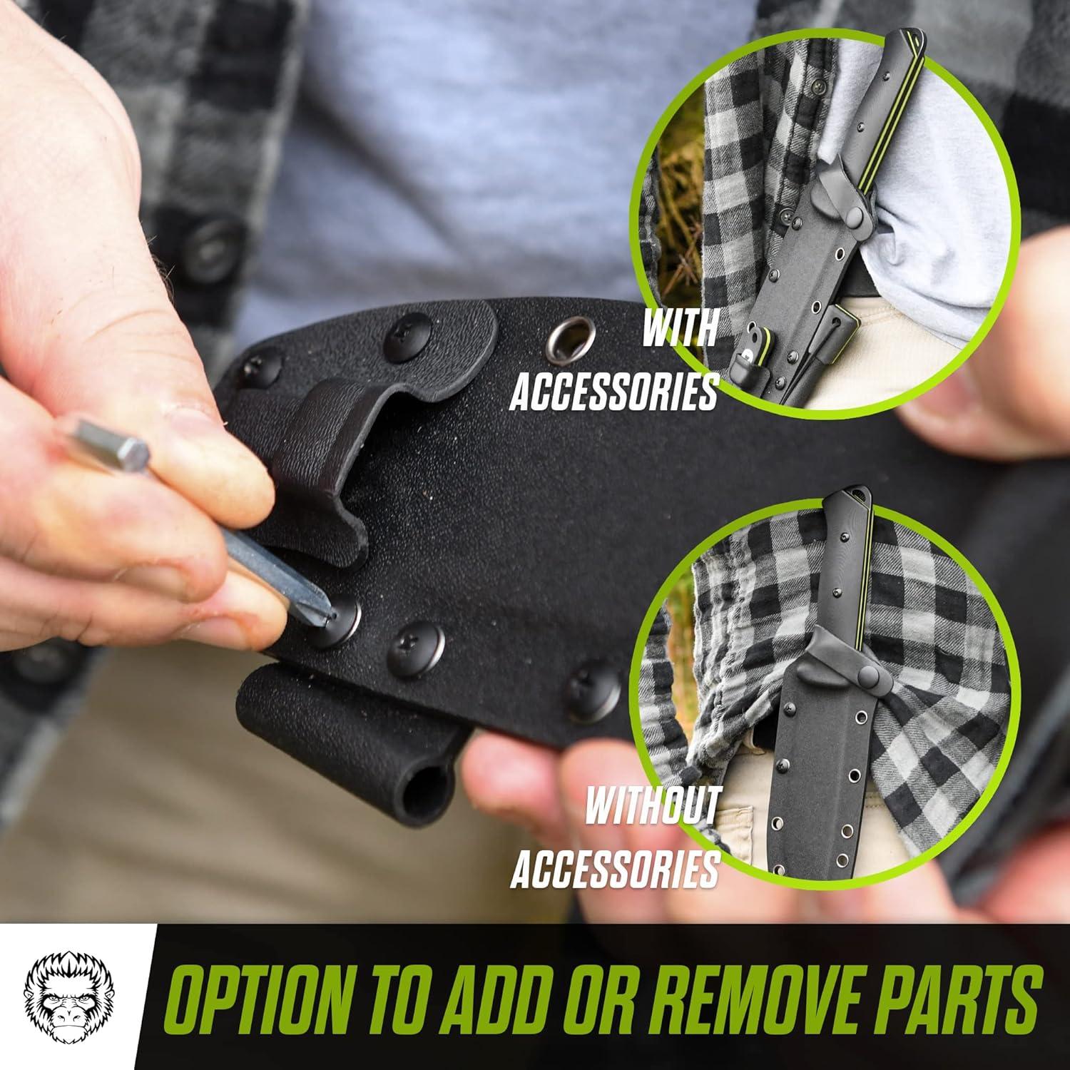 Cuchillo de Supervivencia Holtzman's Gorilla 28.5 cm G10 Negro Verde