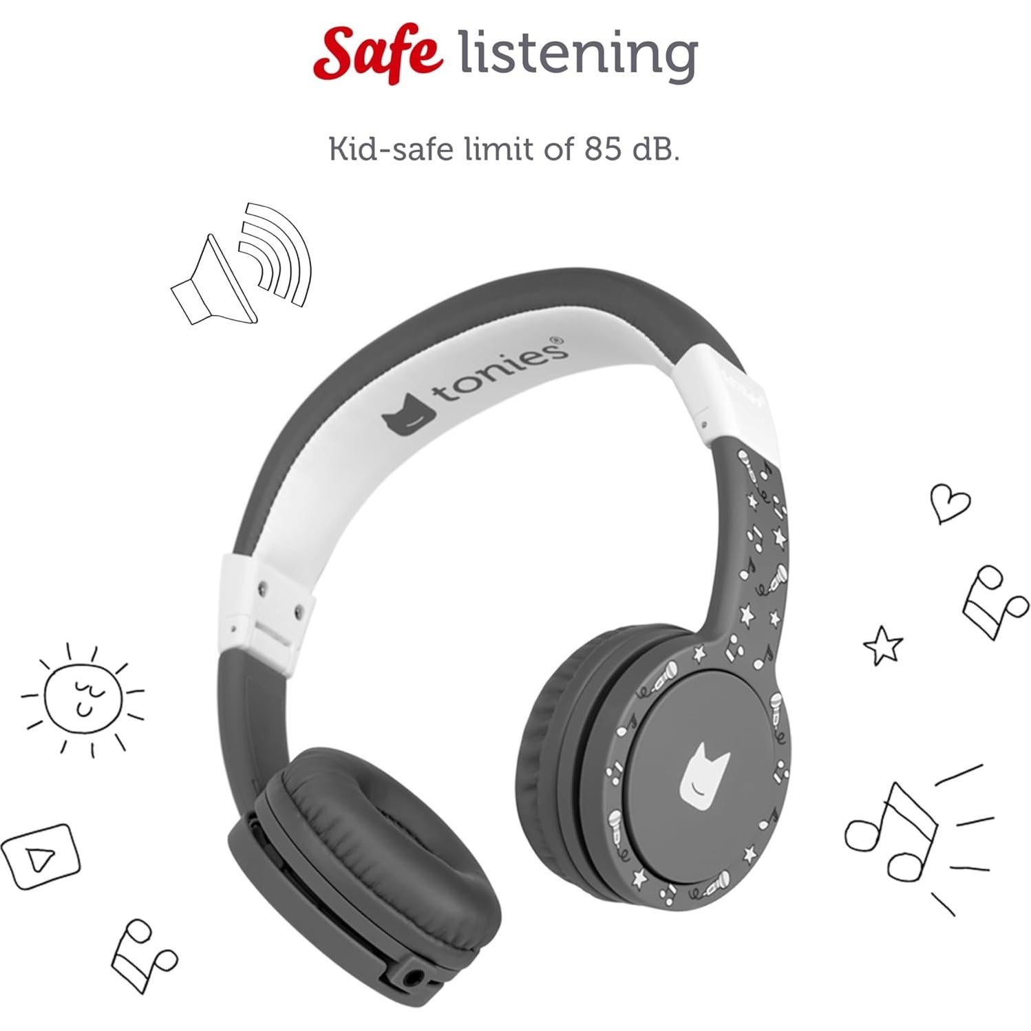 Auriculares Plegables Tonies para Niños 3+ - Gris