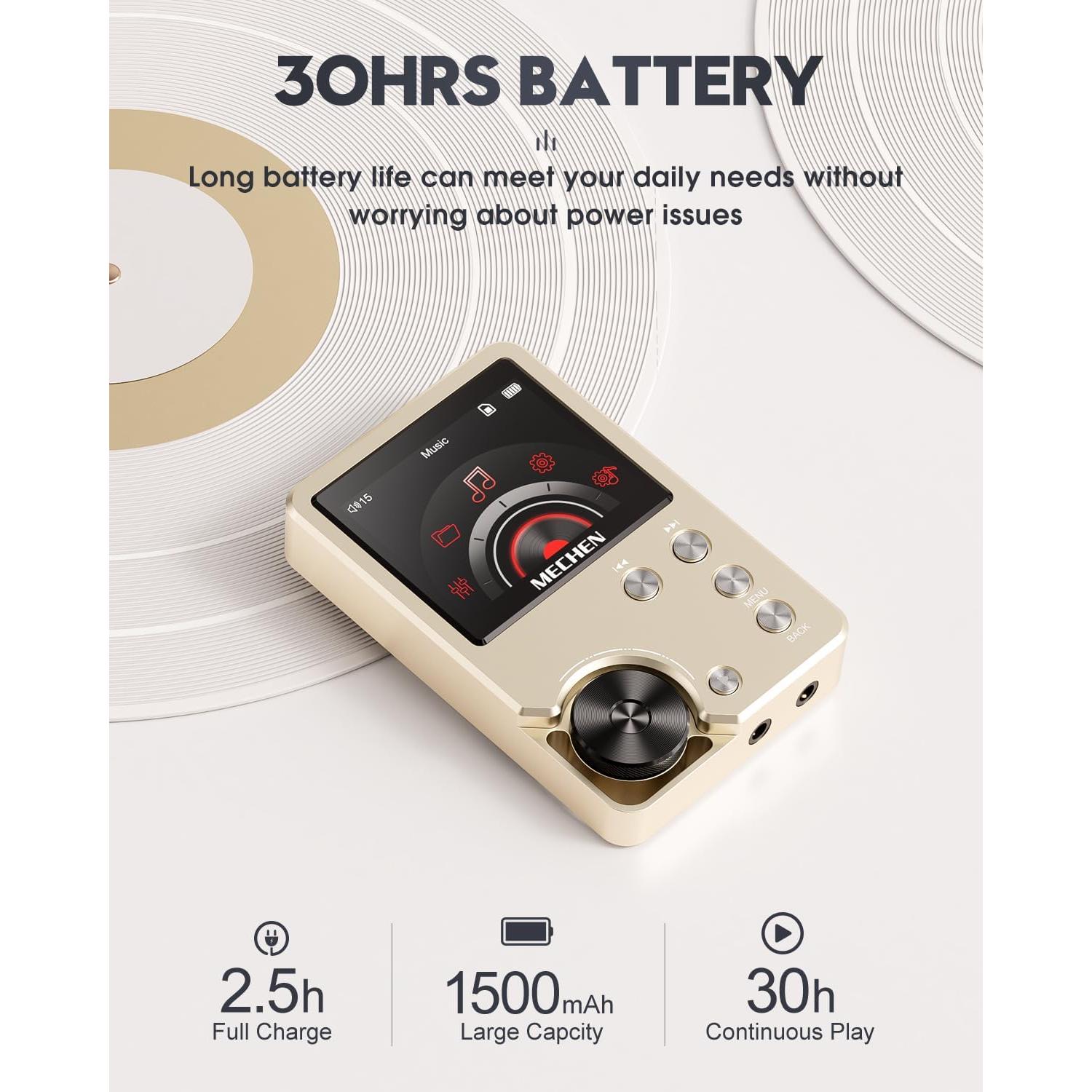 Reproductor MP3 HiFi MECHEN M30 Oro 64GB Alta Resolución