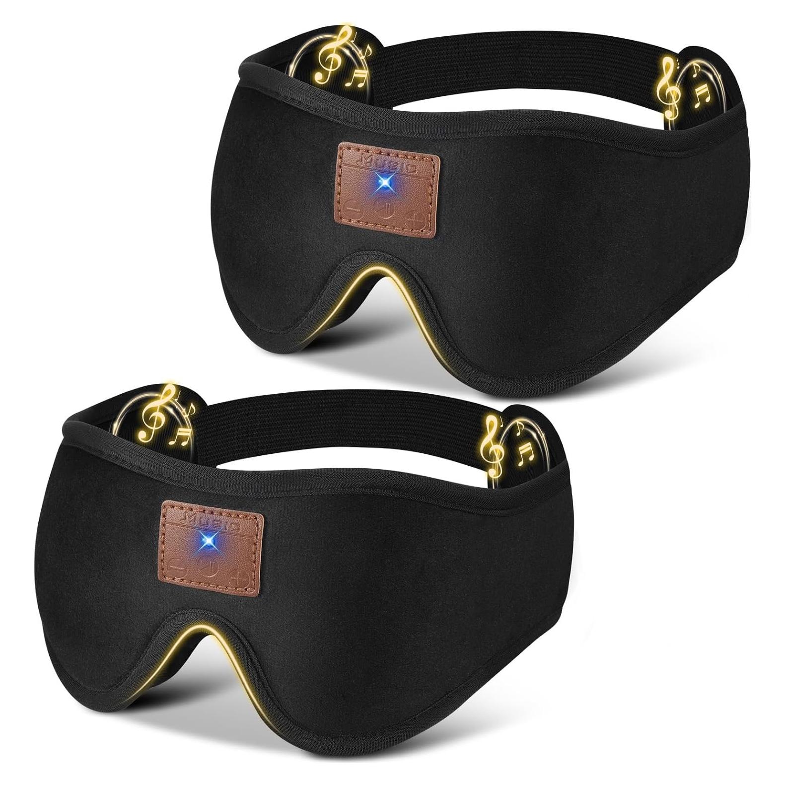 Paquete de 2 Máscaras de Sueño 3D ASIILOVI con Bluetooth