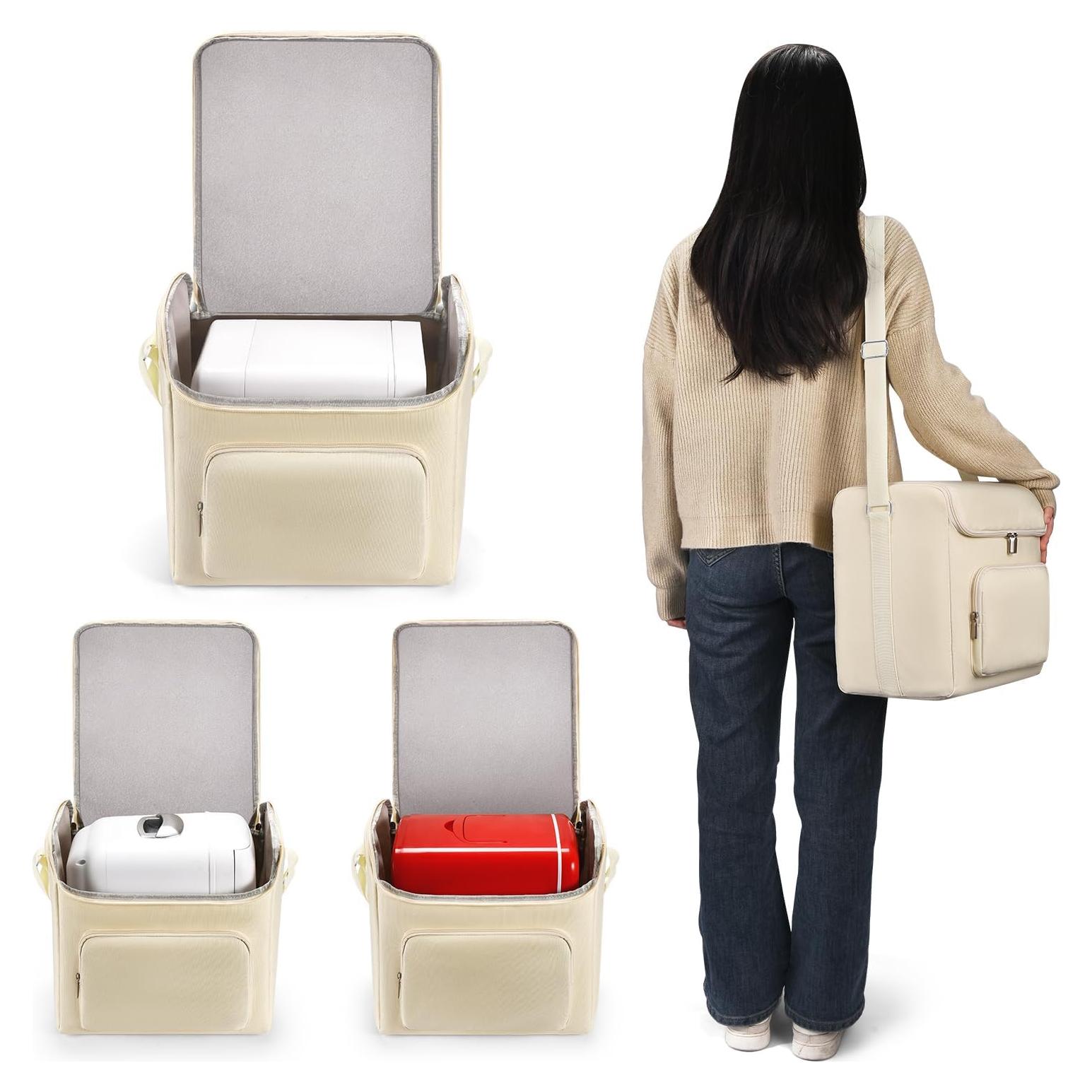 Bolsa de viaje para mini nevera 4L Hzycwgone Beige