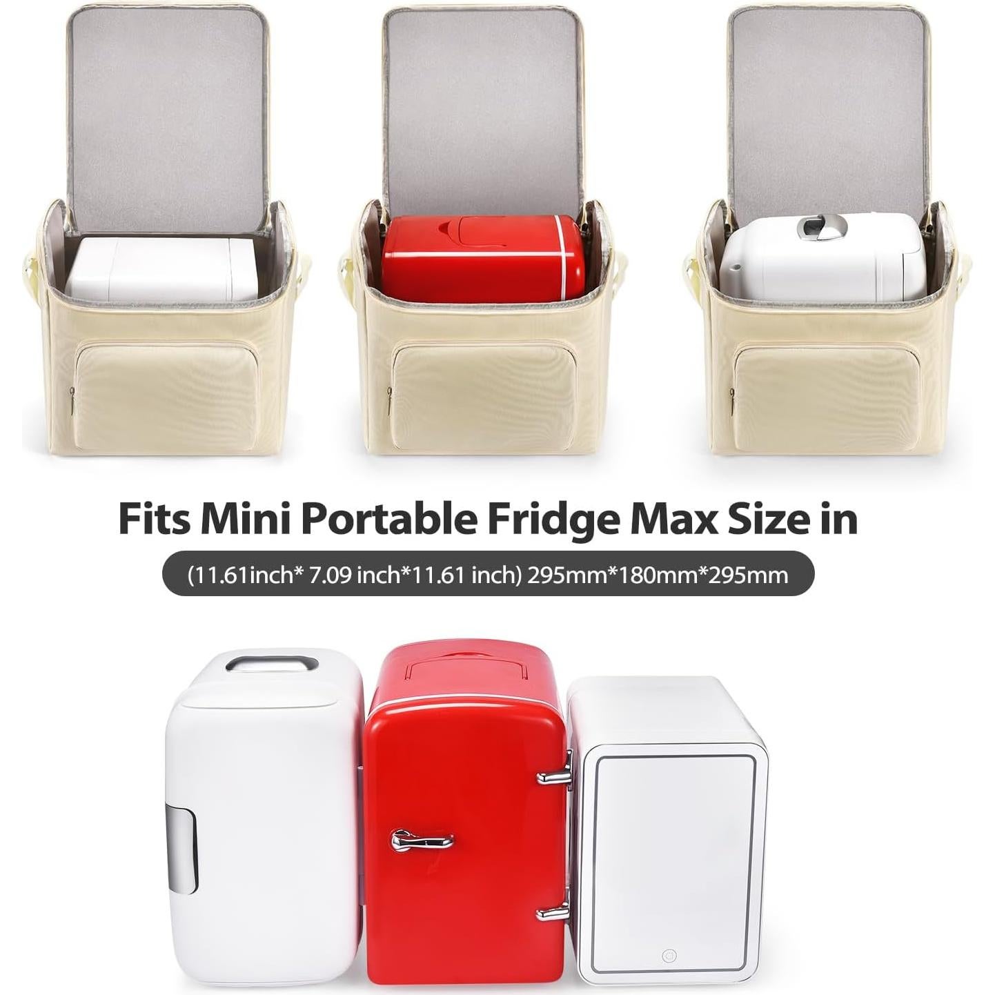 Bolsa de viaje para mini nevera 4L Hzycwgone Beige