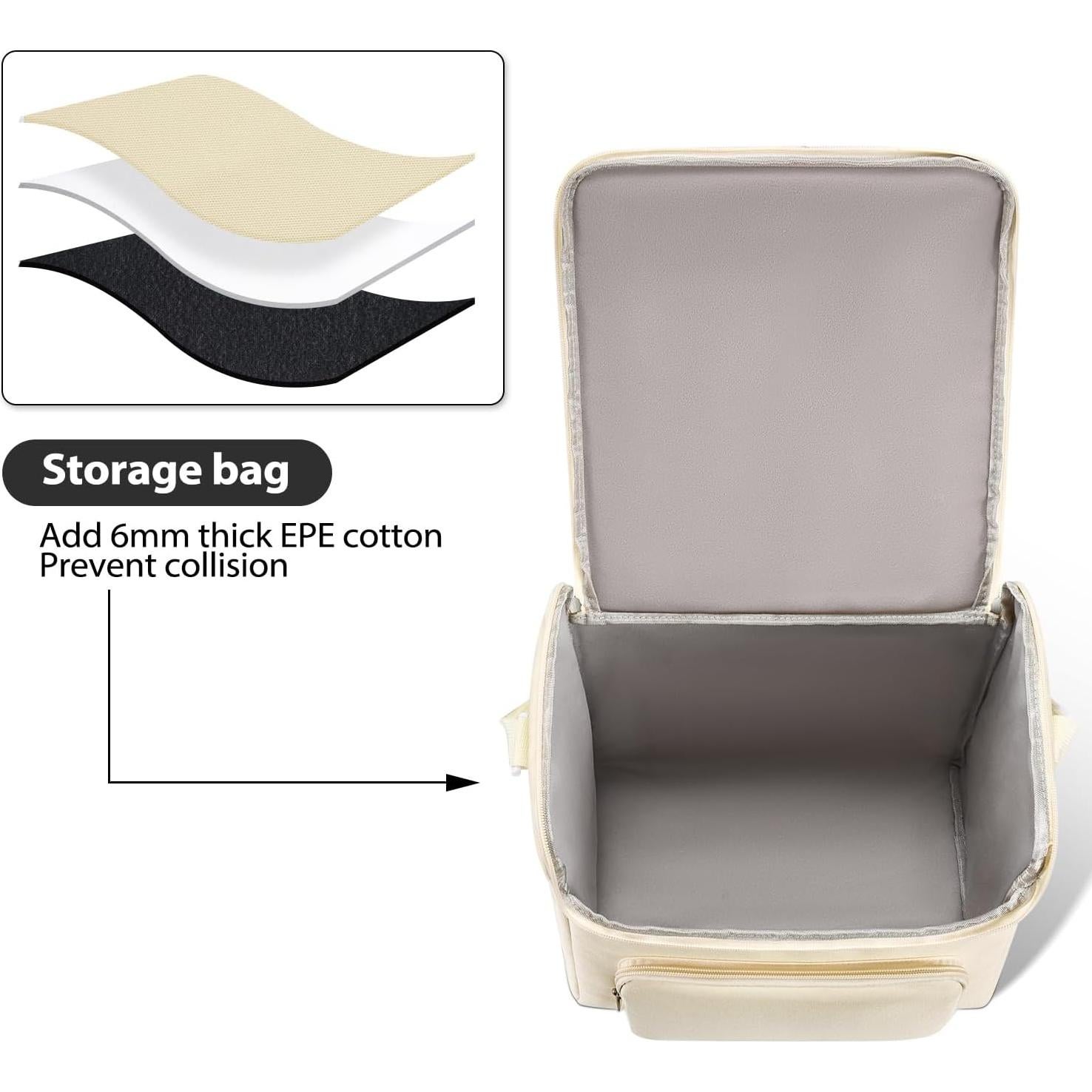 Bolsa de viaje para mini nevera 4L Hzycwgone Beige