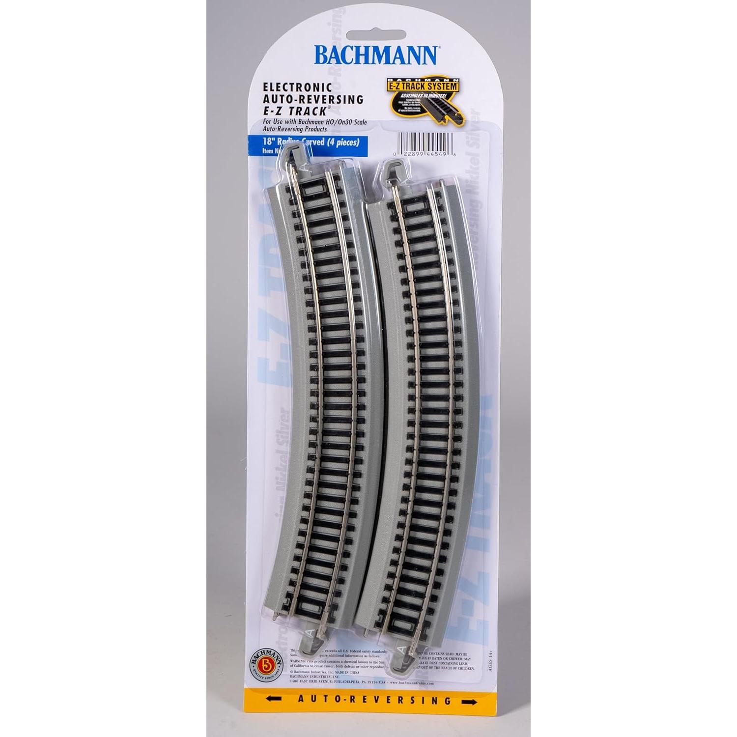 Vías Curvas Inversión Automática Bachmann 4 Piezas HO