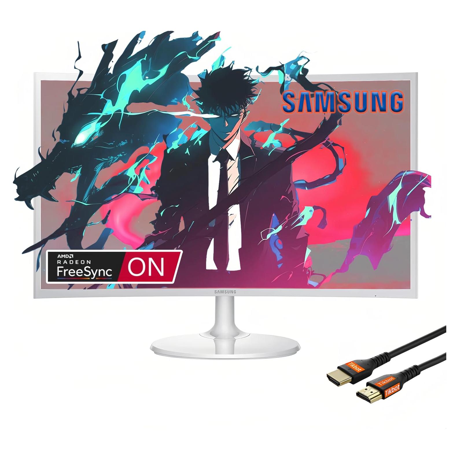 Monitor Curvo Samsung 27" FHD 60Hz AMD FreeSync 4ms Blanco