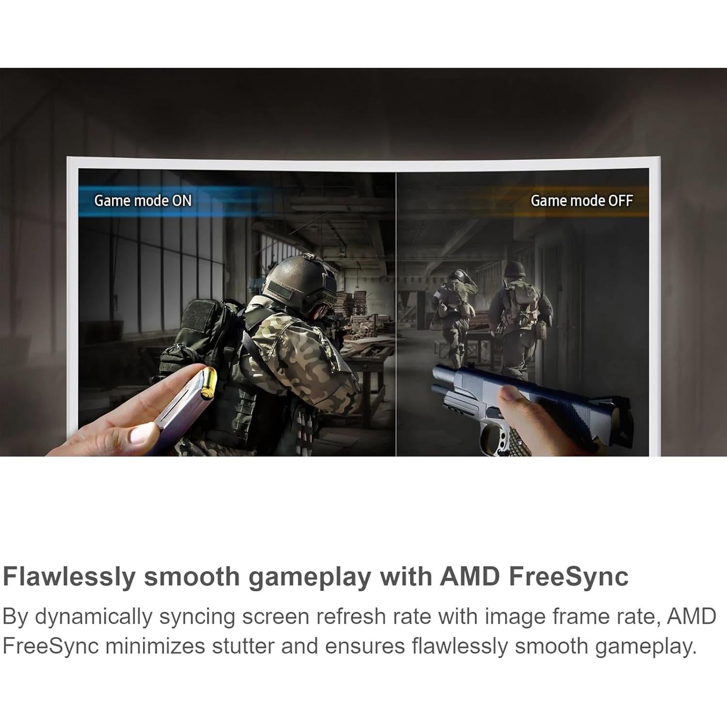 Monitor Curvo Samsung 27" FHD 60Hz AMD FreeSync 4ms Blanco