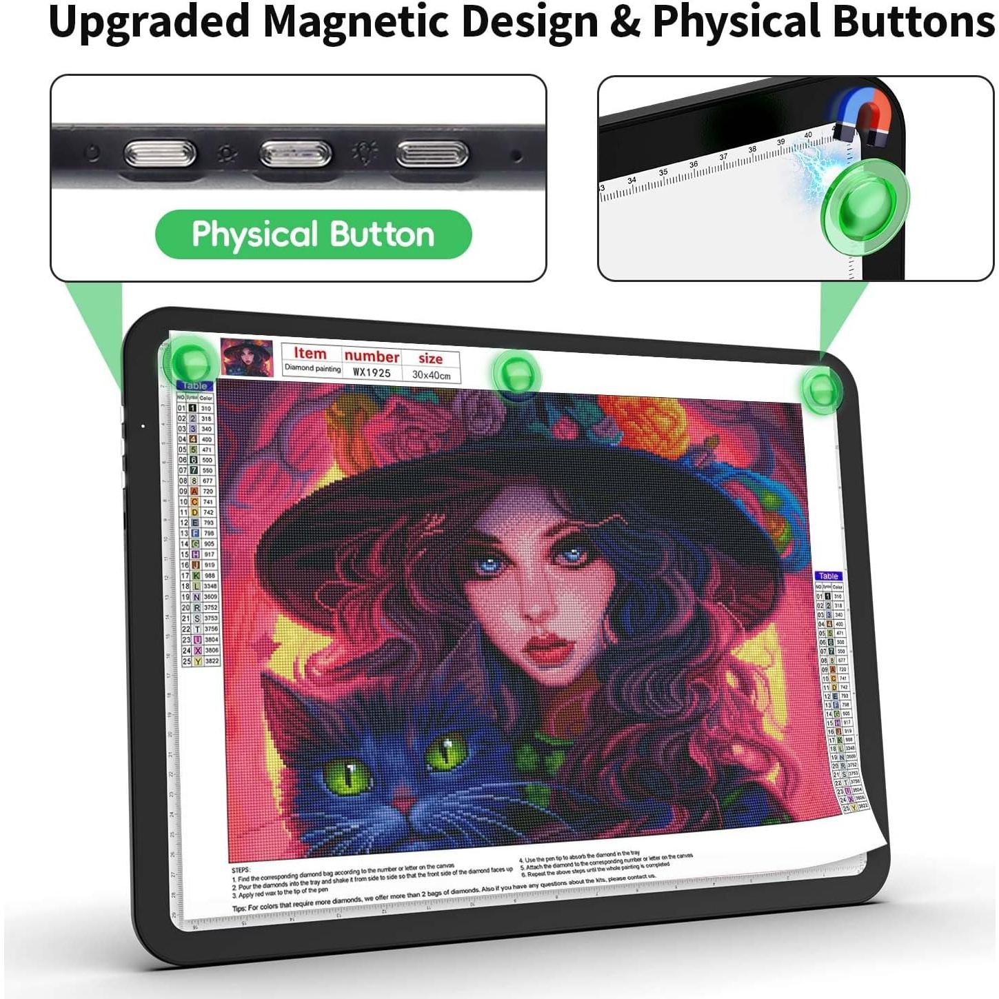 Mesa de Luz A3 Recargable Zocelight LED 5600 Lux Negra