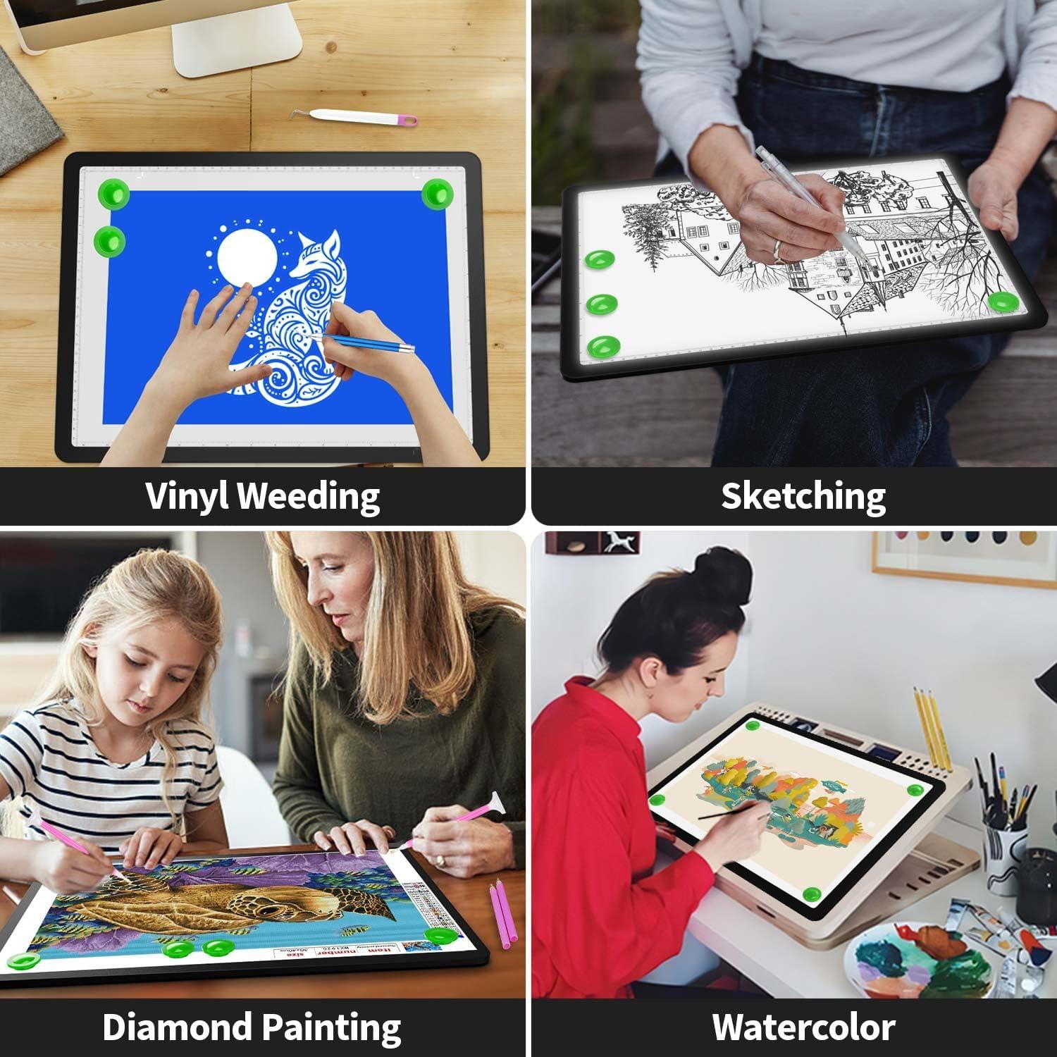 Mesa de Luz A3 Recargable Zocelight LED 5600 Lux Negra