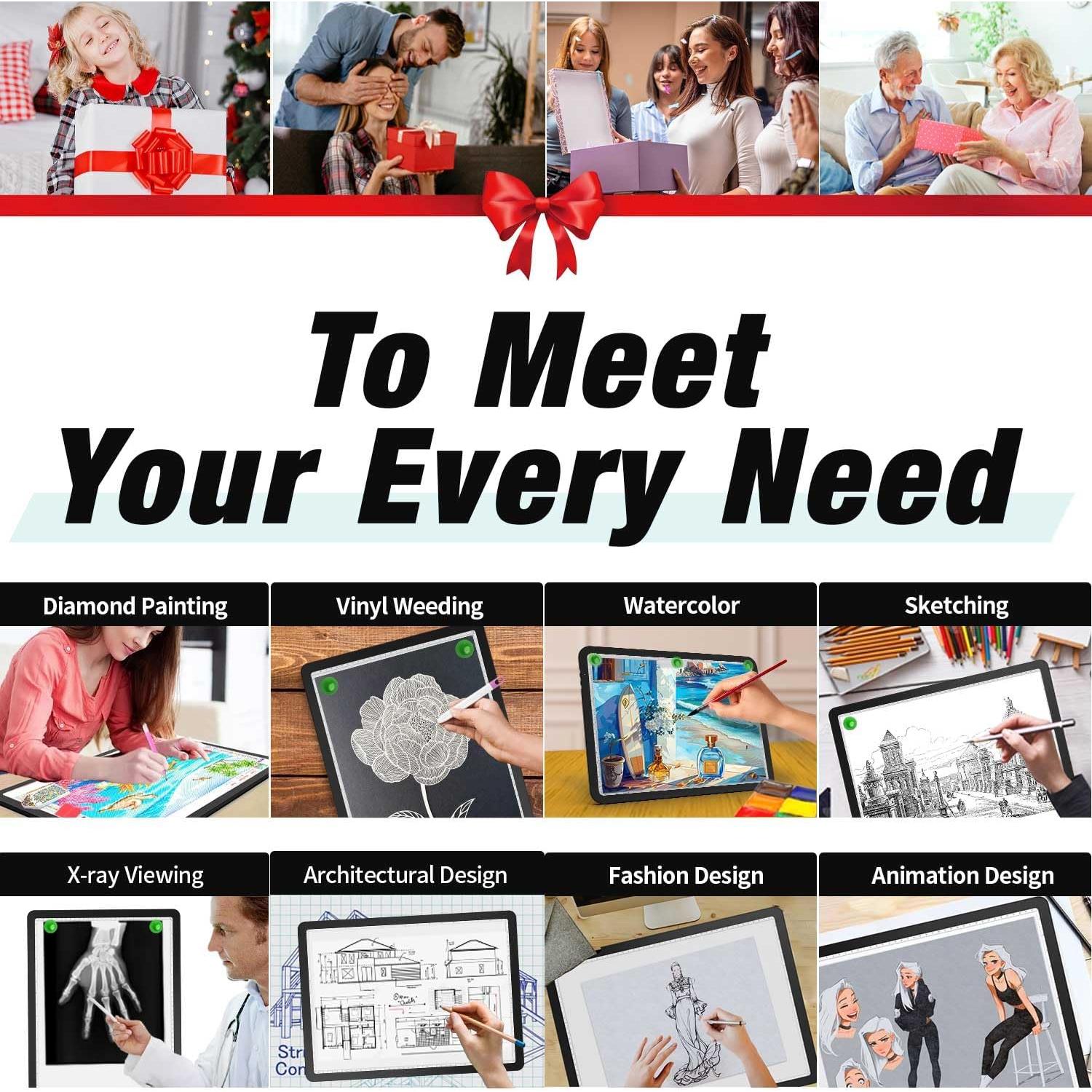 Mesa de Luz A3 Recargable Zocelight LED 5600 Lux Negra