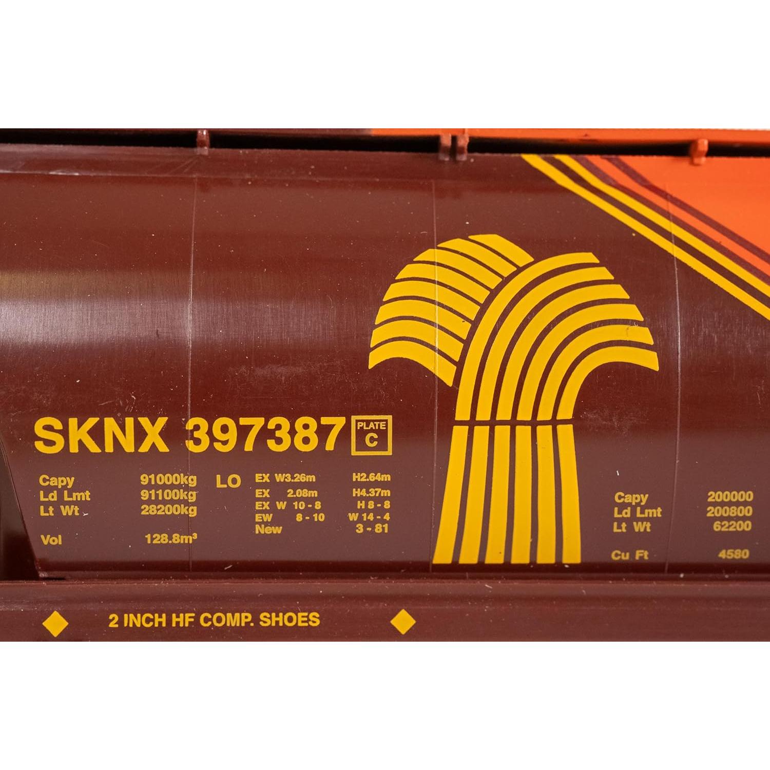 Vagón de Carga Cilíndrico de Grano Bachmann HO 4 Bahías